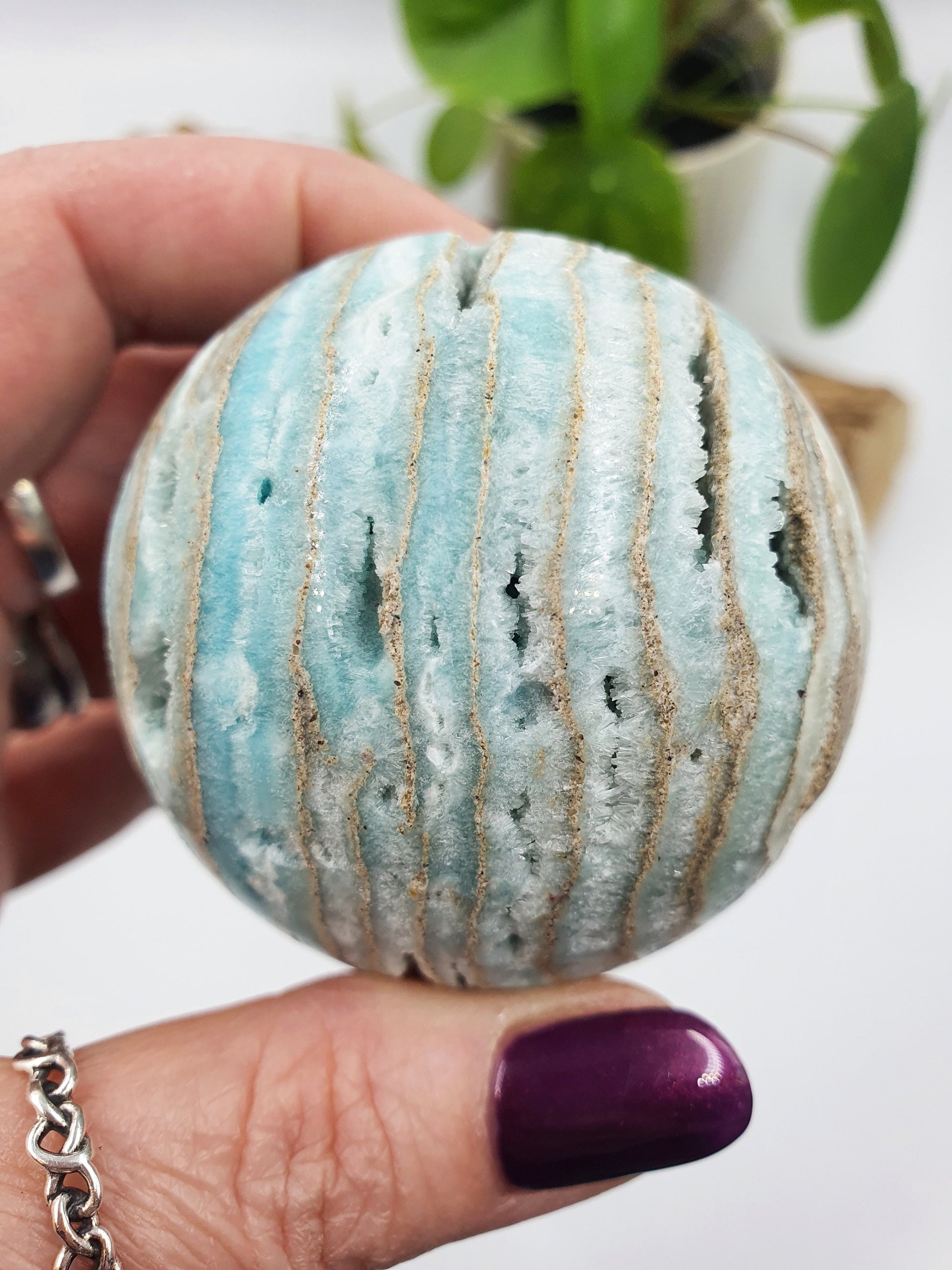 Hemimorphite Drusy Sphere