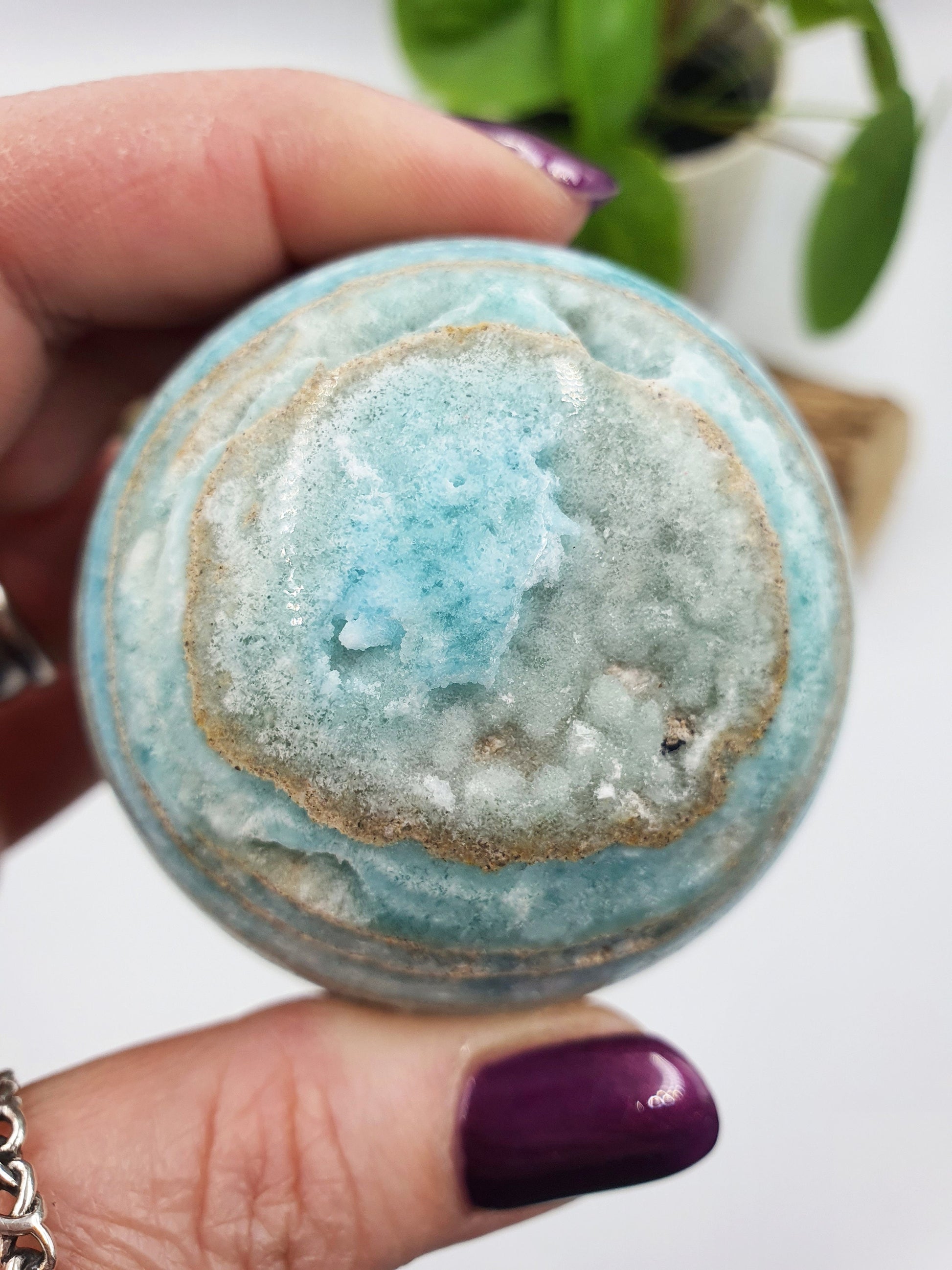 Hemimorphite Drusy Sphere