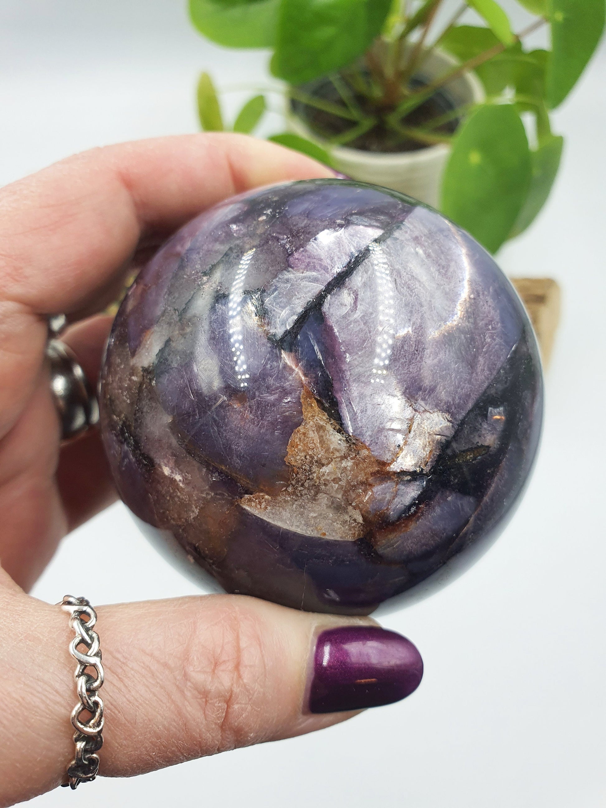 A Grade Gem Lepidolite Sphere