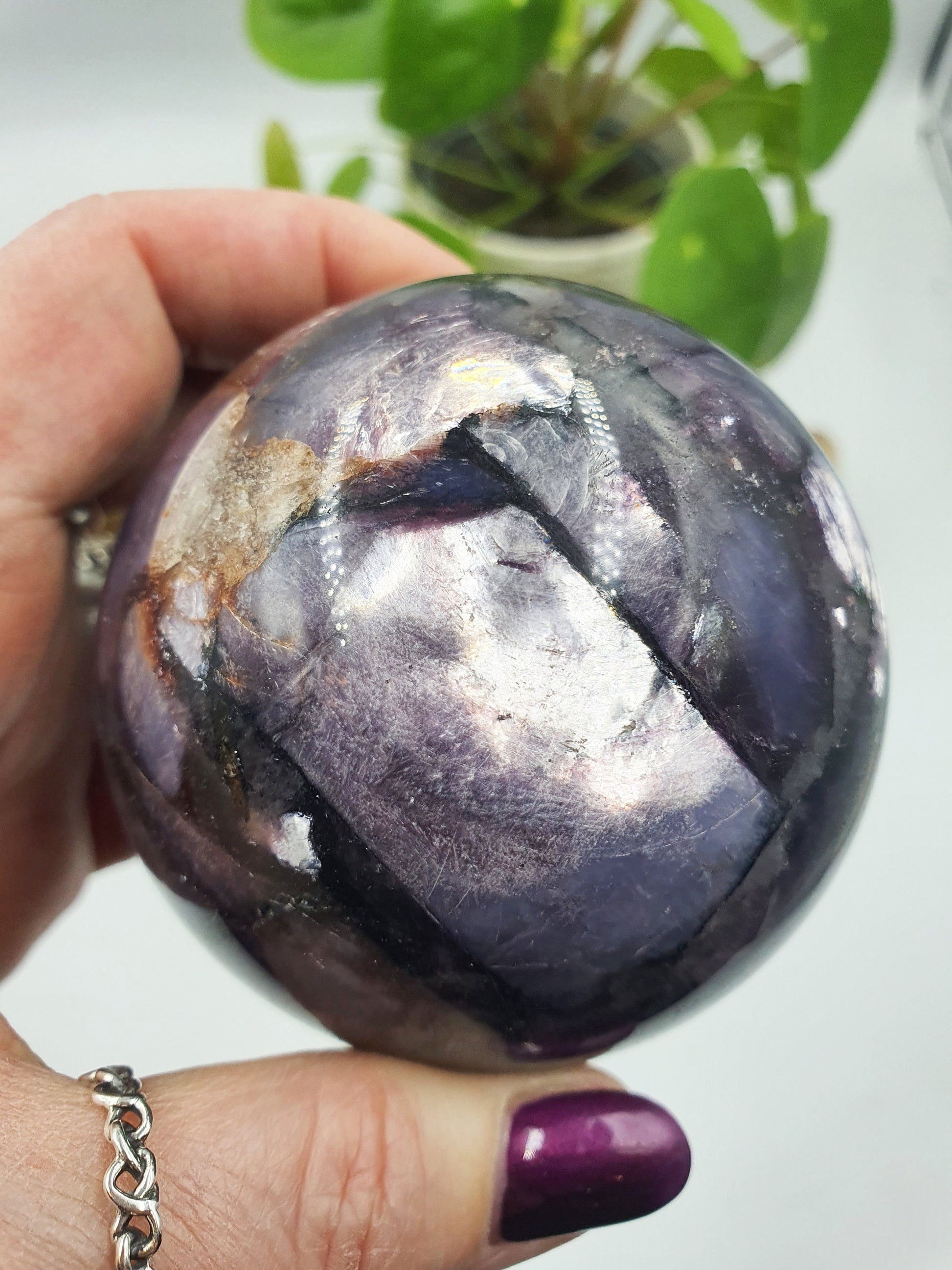 A Grade Gem Lepidolite Sphere