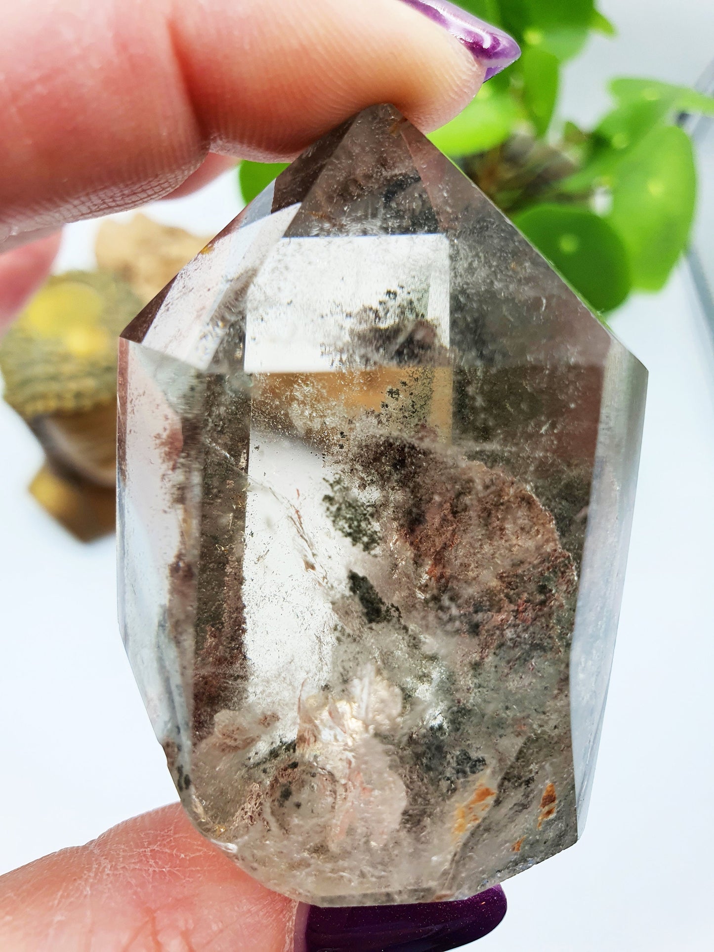 High Grade Garden Quartz Mini Tower /Lodolite Quartz Point