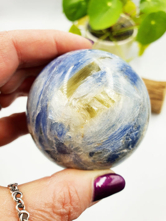 Natural Flashy Kyanite Sphere