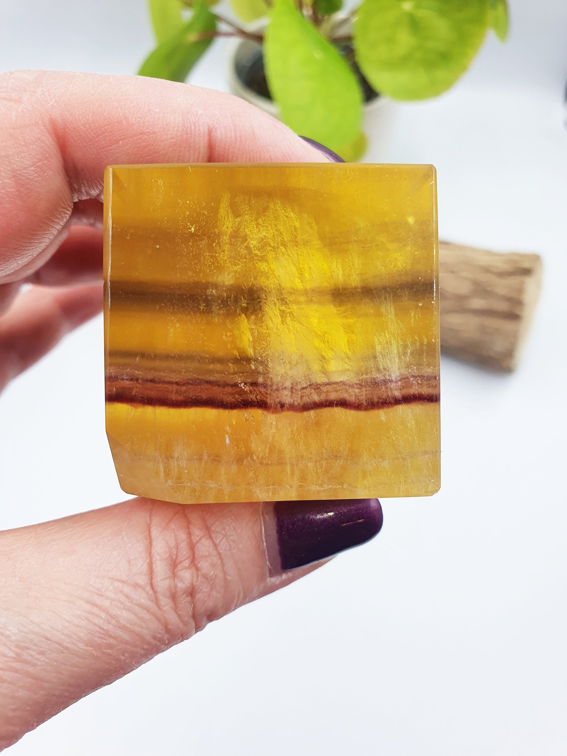 Yellow Fluorite Cube