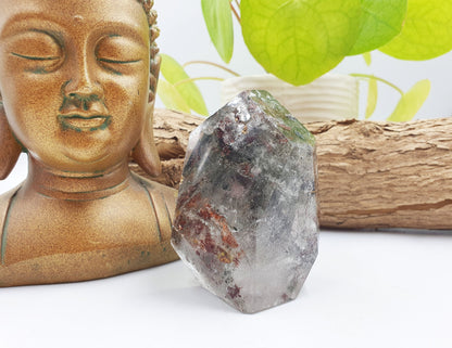 Large Green Garden Quartz Freeform /Lodolite Quartz Freeform