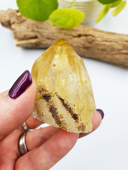 Rare Natural Rainbow Aura Yellow Himalayan Quartz Point