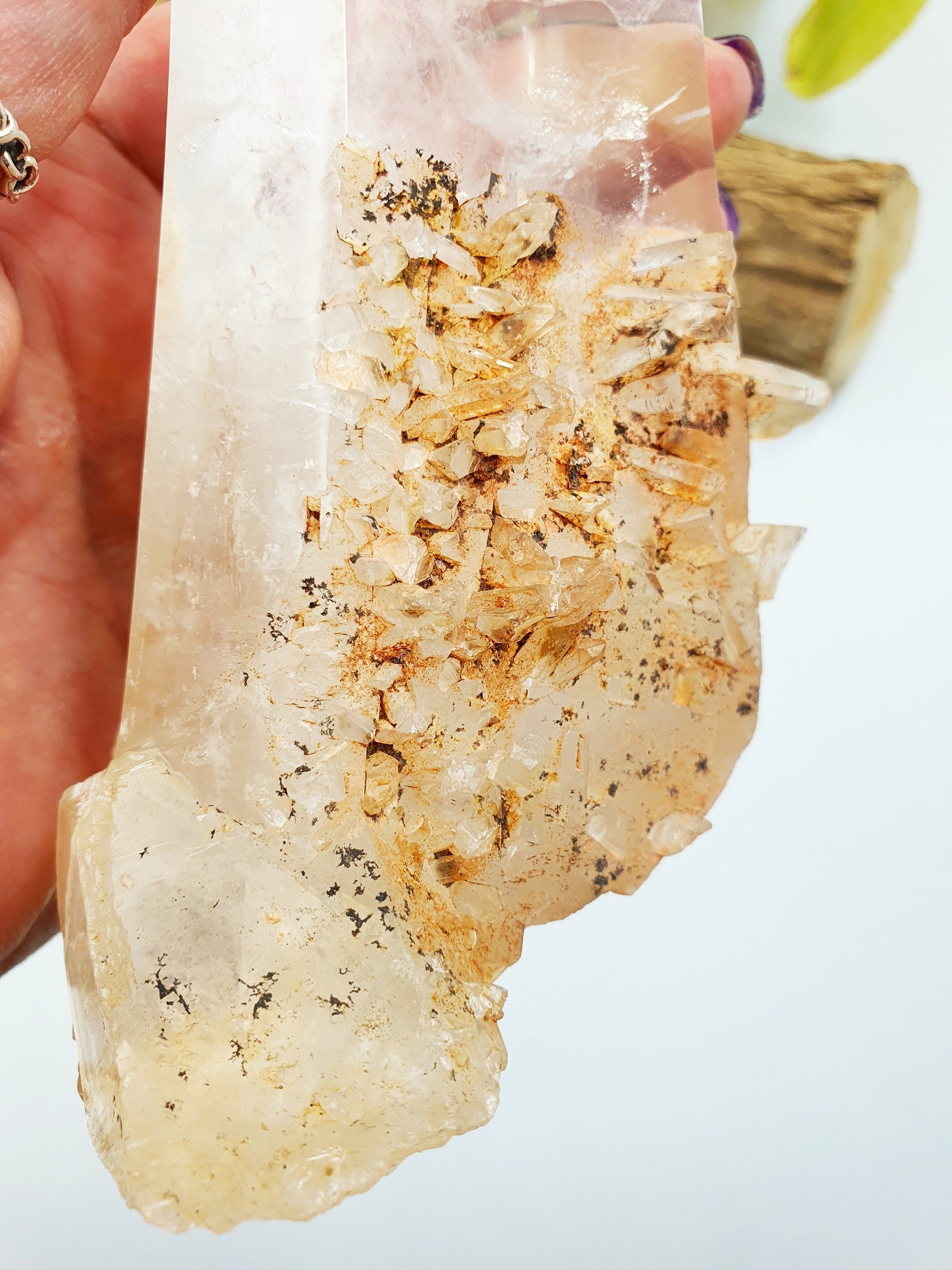 Large Clear Manifestation Quartz Point