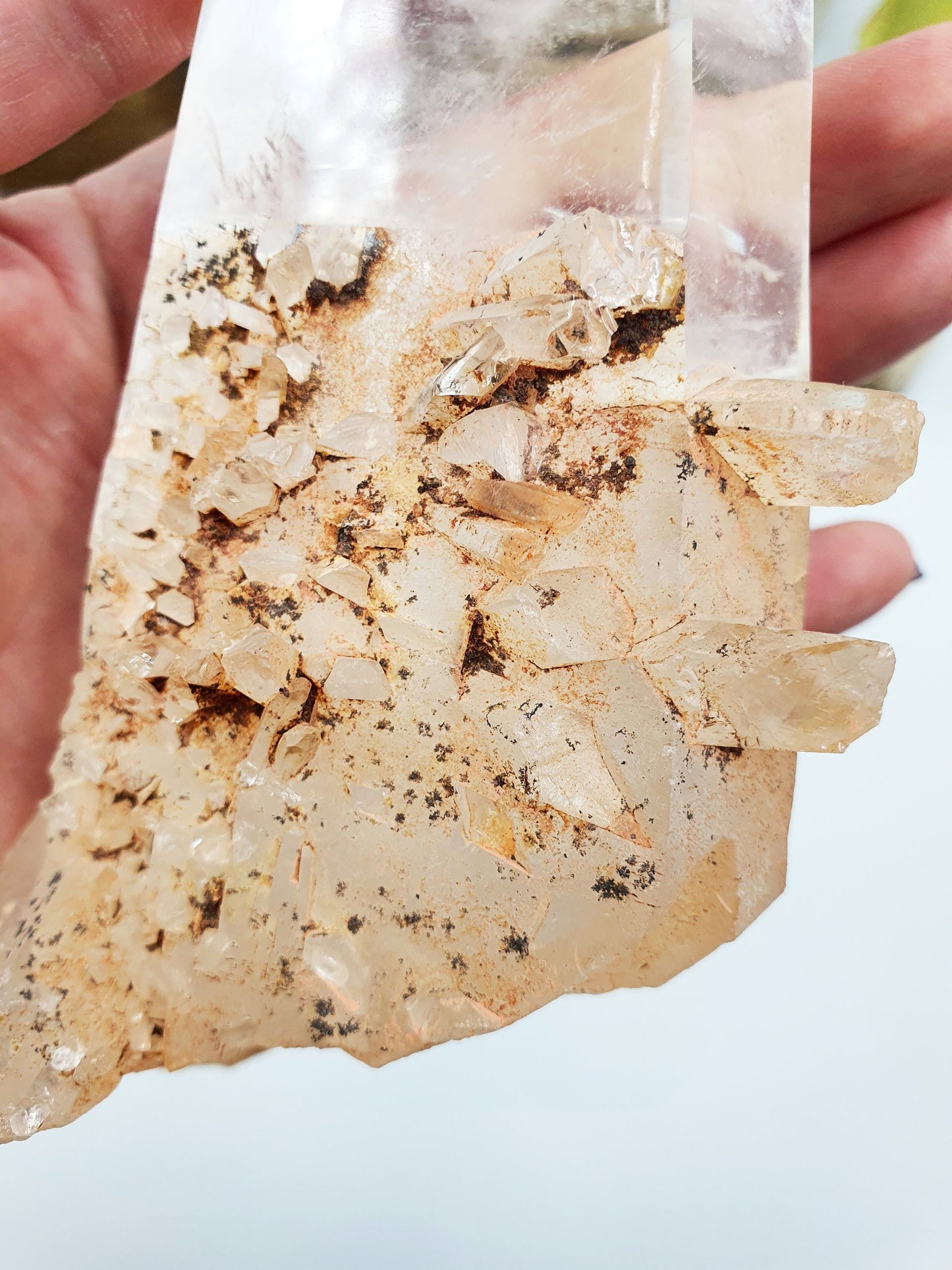 Large Clear Manifestation Quartz Point