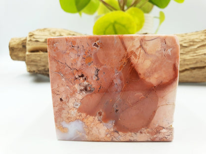 Pink Agate Cube