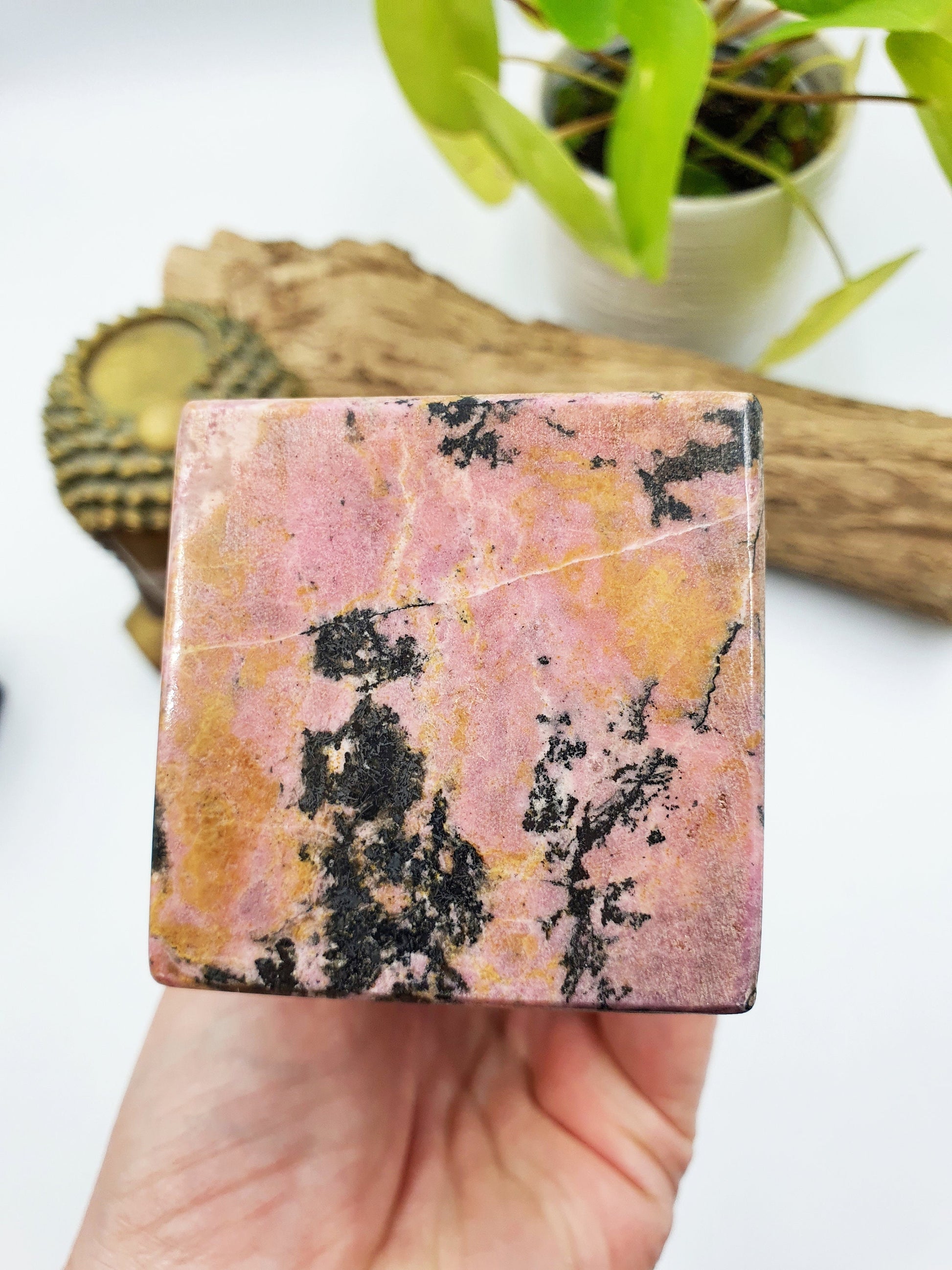 Large Rhodonite Crystal Tower