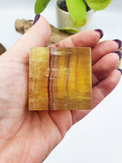 Yellow Fluorite Cube