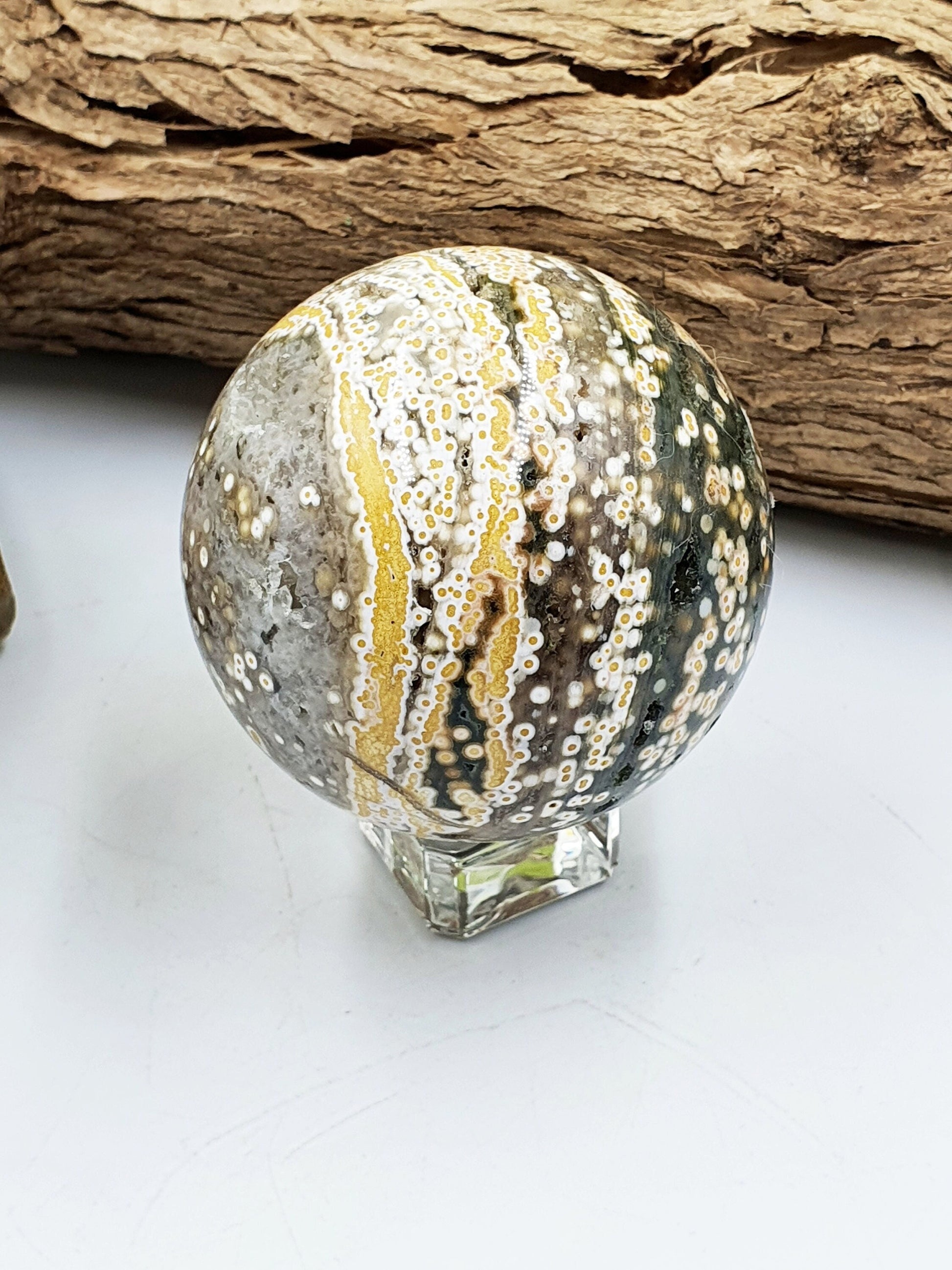 Orbicular Ocean Jasper Sphere