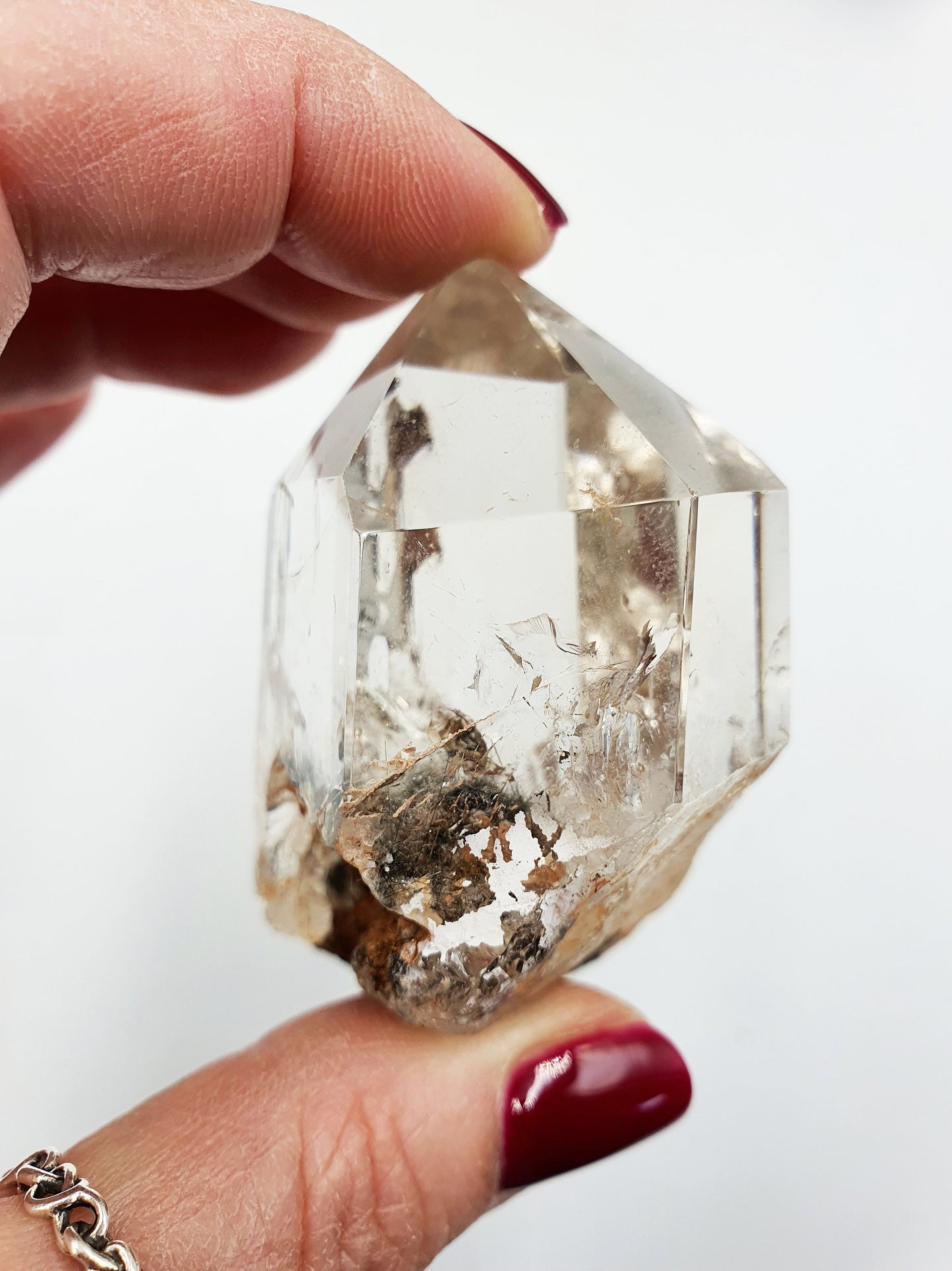 High Grade Garden Quartz Tower with stand /Lodolite Quartz Point