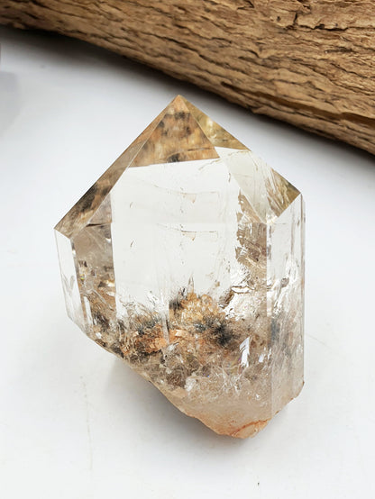 High Grade Garden Quartz Tower with stand /Lodolite Quartz Point