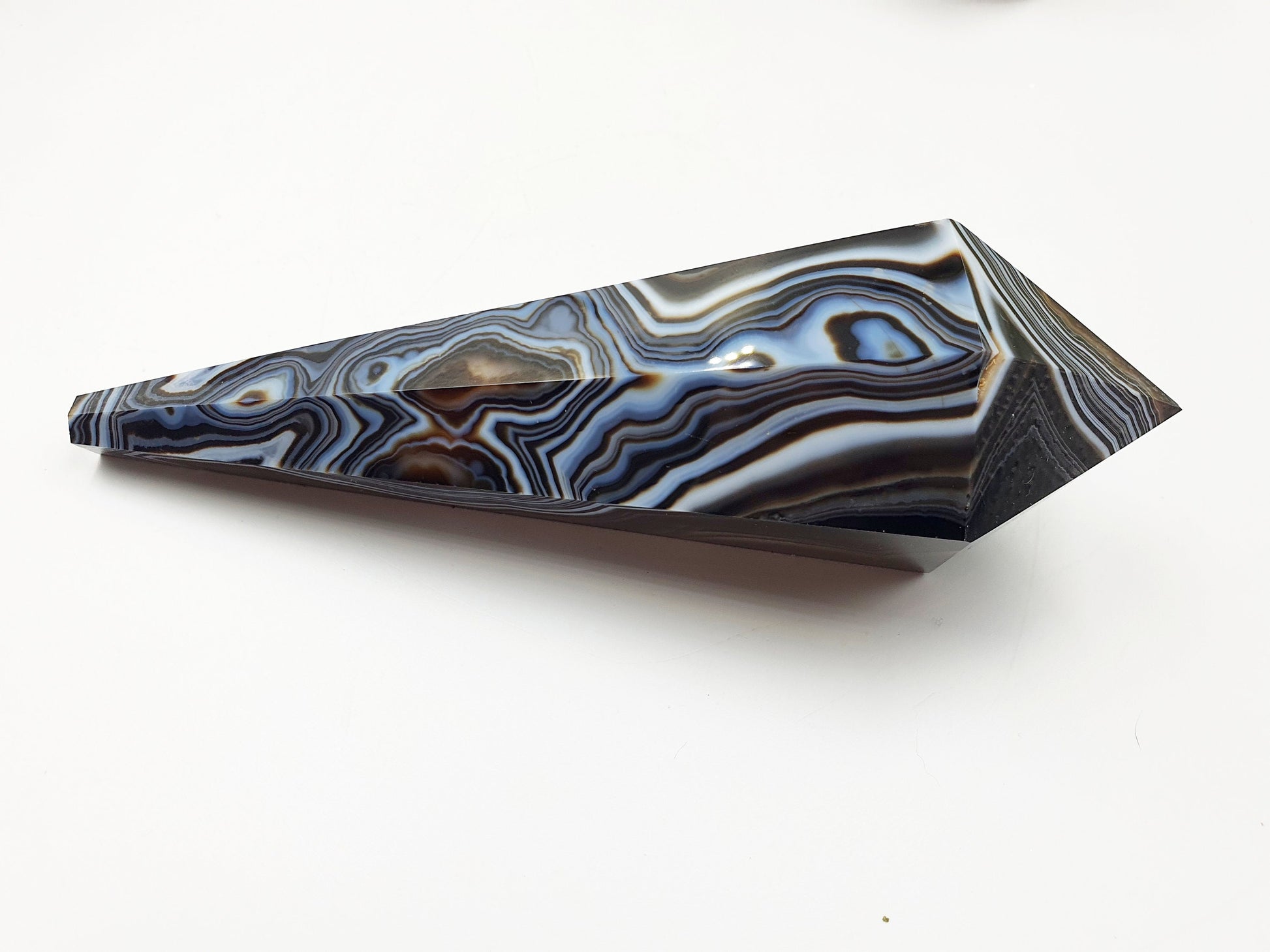 Large Black Banded Agate Sceptre