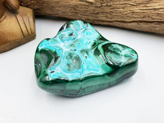 Polished Chrysocolla & Malachite Specimen
