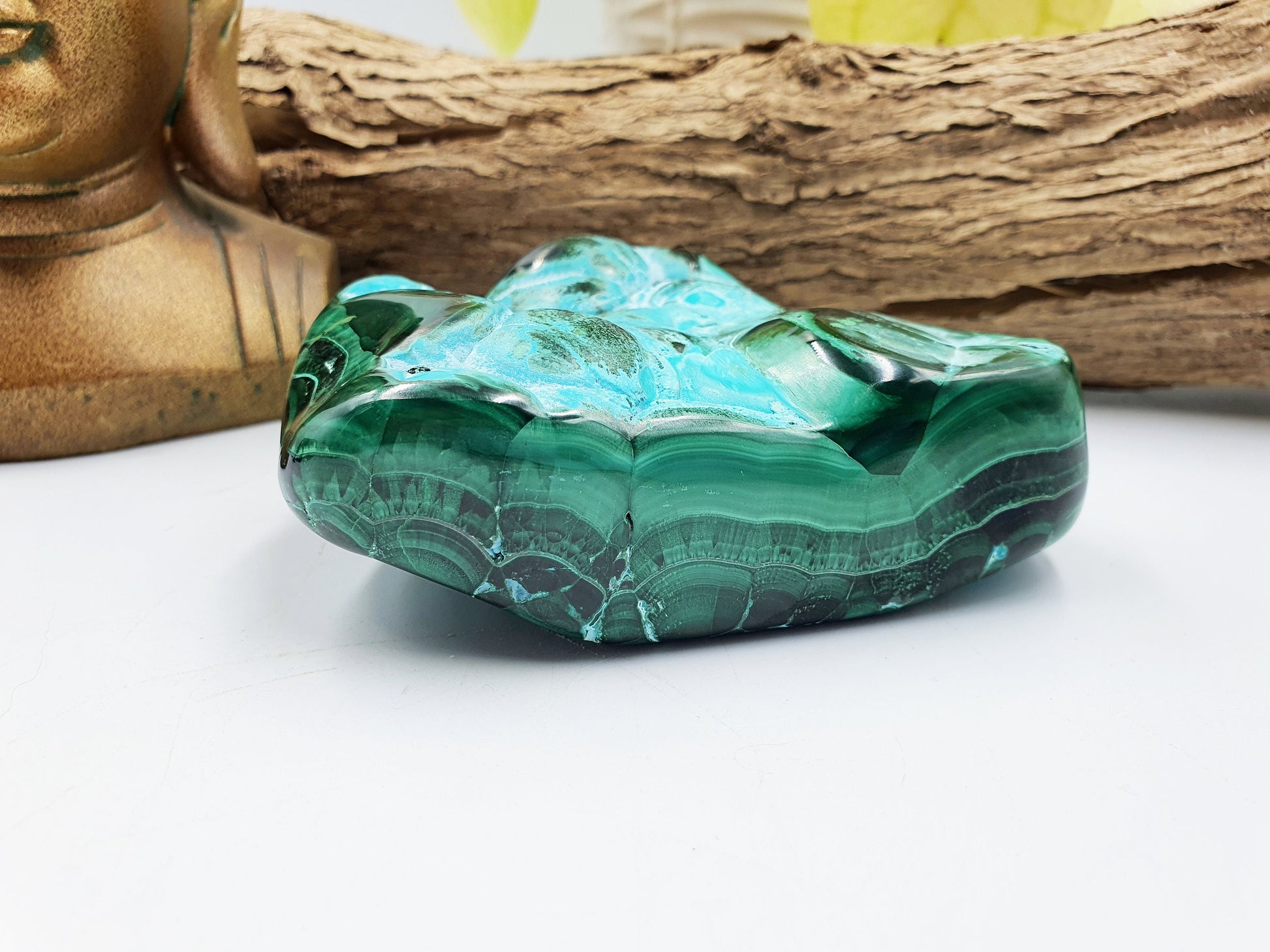 Polished Chrysocolla & Malachite Specimen