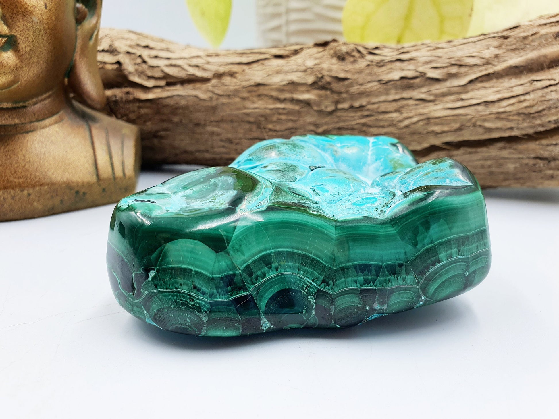Polished Chrysocolla & Malachite Specimen