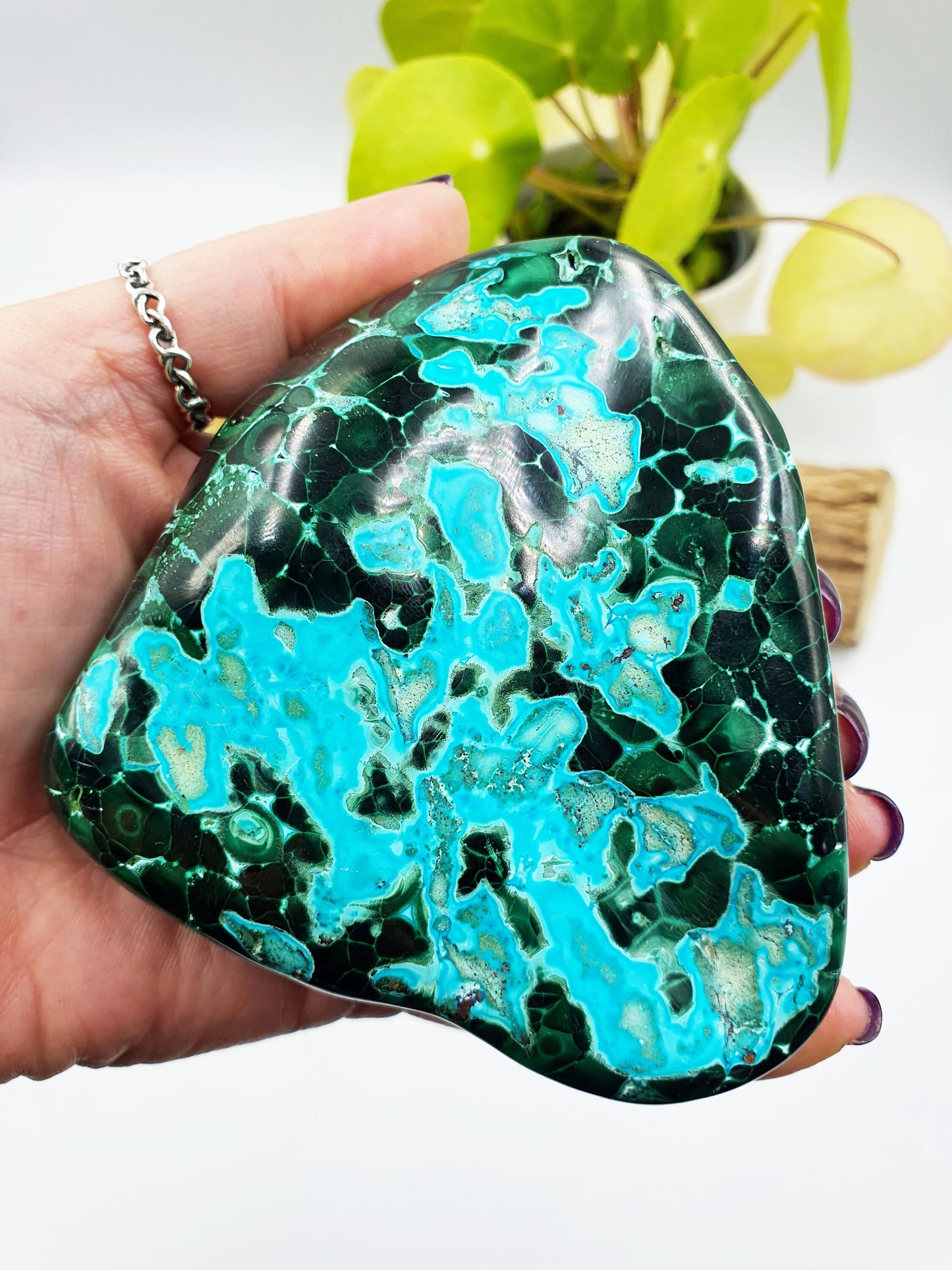 Polished Chrysocolla & Malachite Specimen
