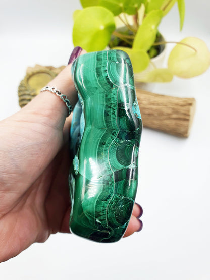 Polished Chrysocolla & Malachite Specimen