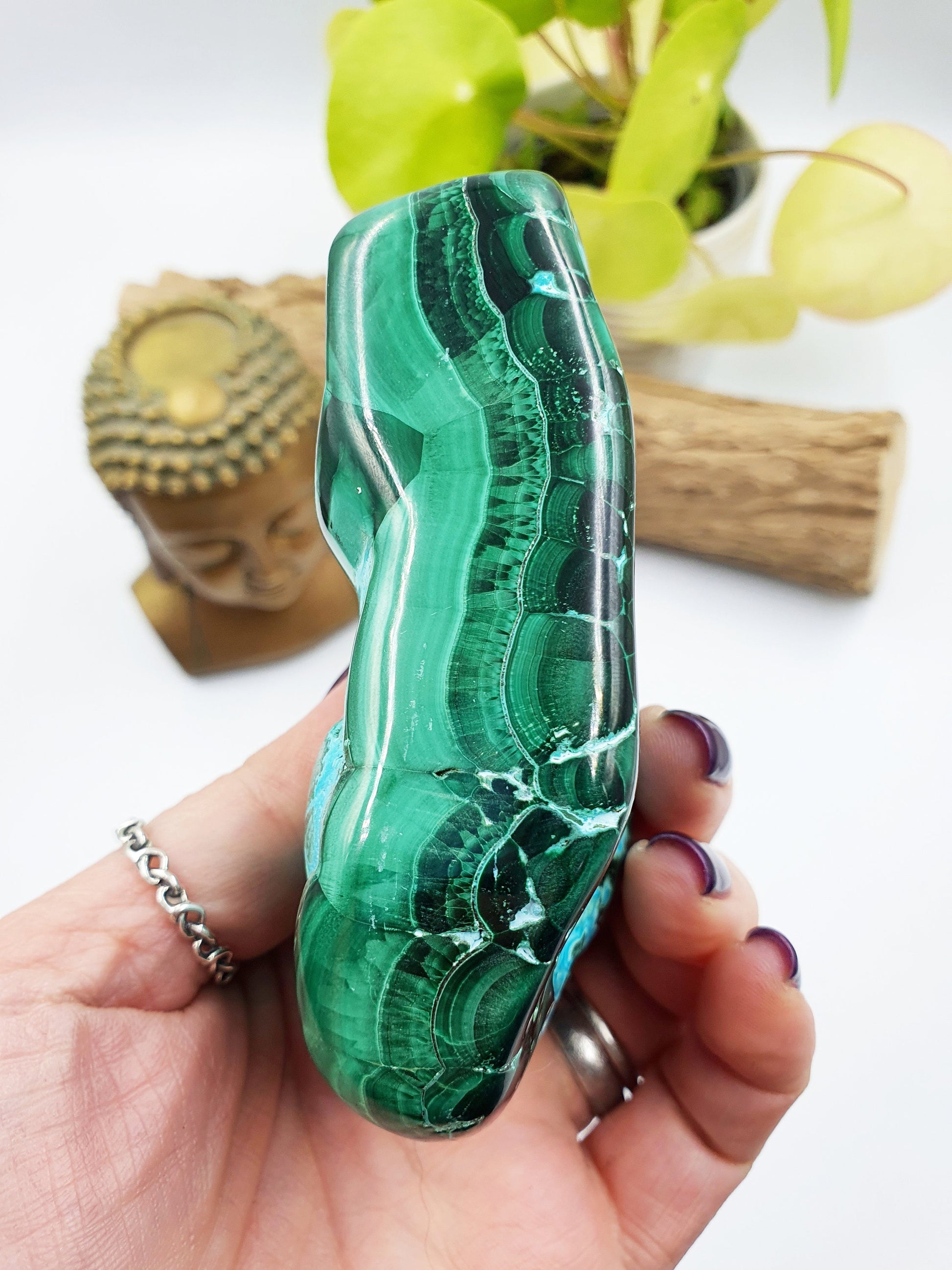 Polished Chrysocolla & Malachite Specimen