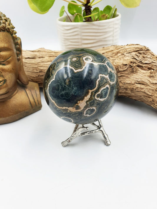 Large Ocean Jasper Sphere