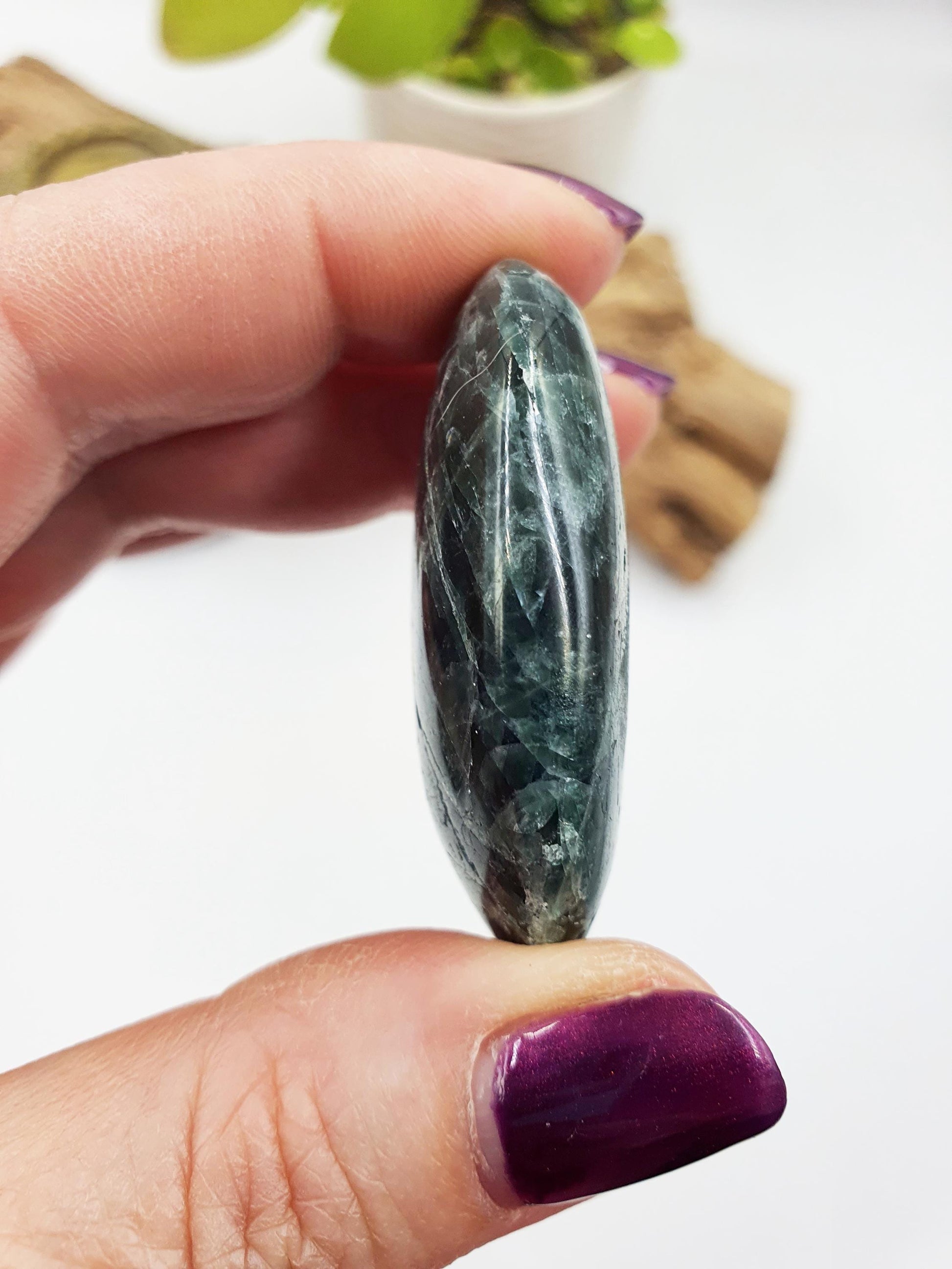 Blue Apatite Palm