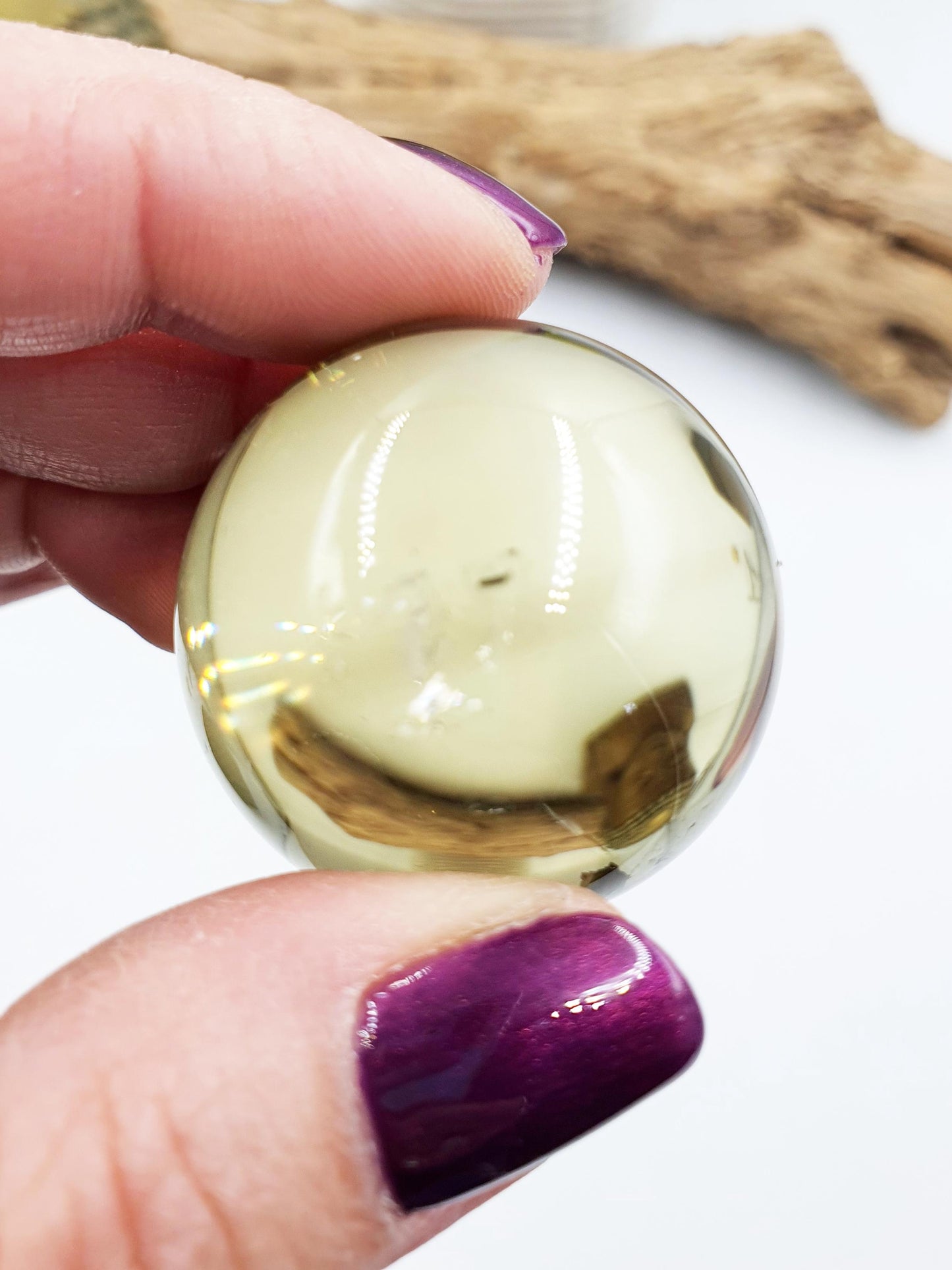 Citrine Sphere with rainbow