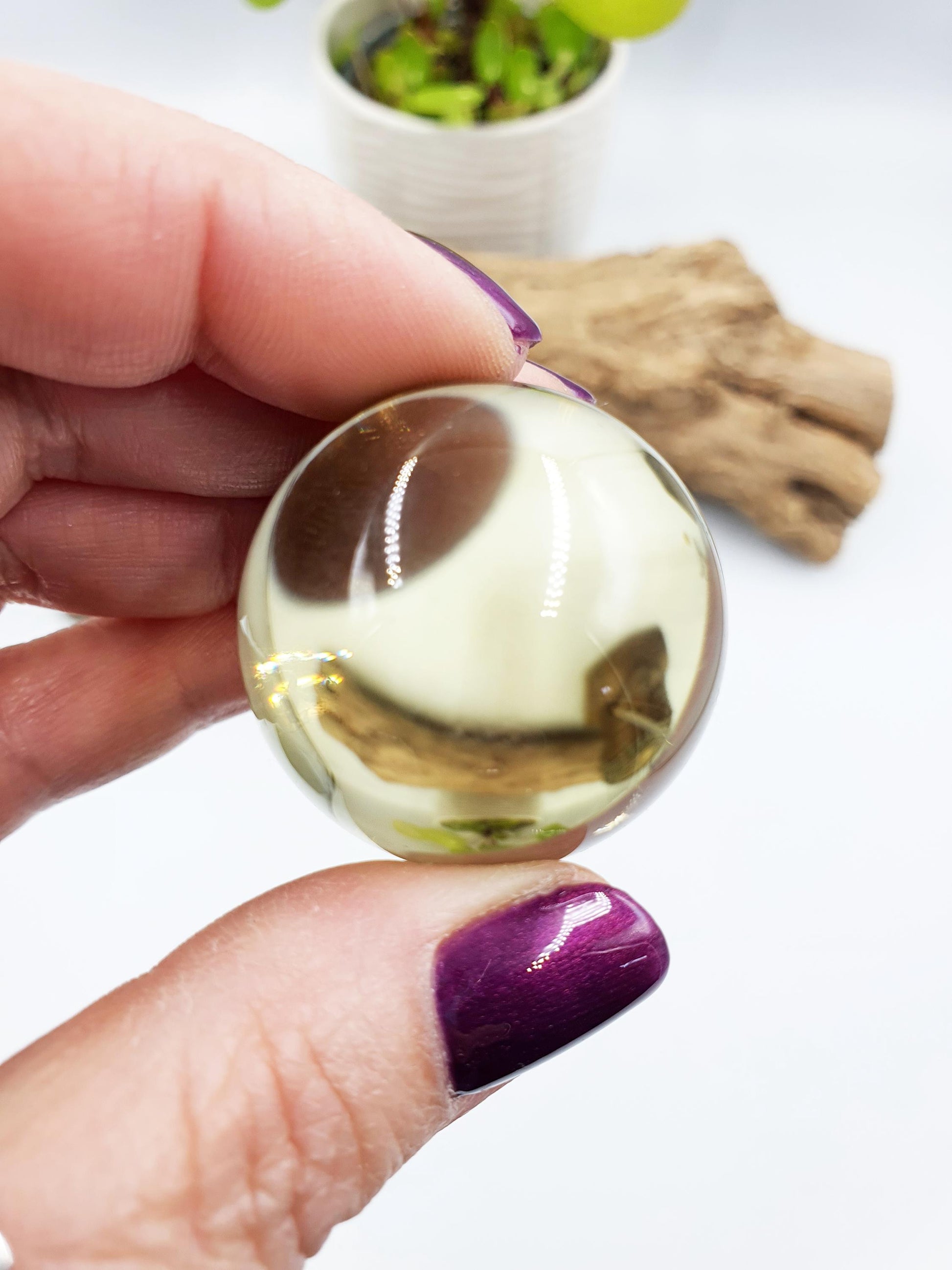 Citrine Sphere with rainbow