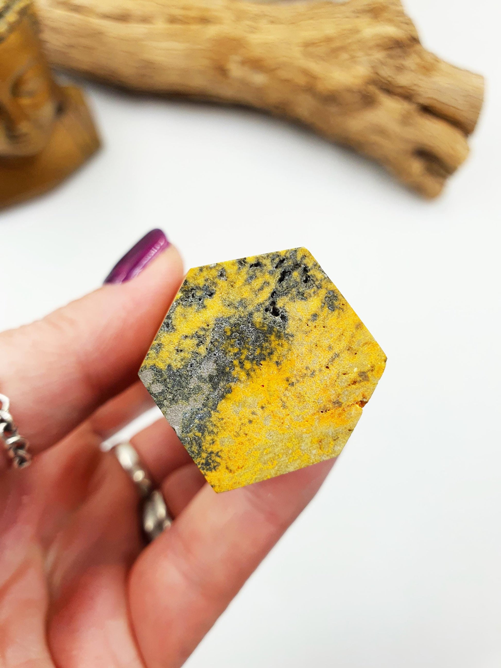 Bumblebee Jasper Tower / Bumblebee Jasper Point / Bumblebee Jasper Obelisk / Bumblebee Jasper Crystal Healing Tower - 155g
