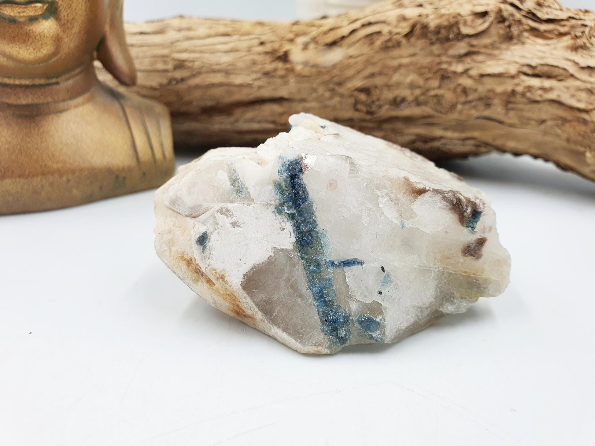 Raw Green Tourmaline and Purple Mica Specimen