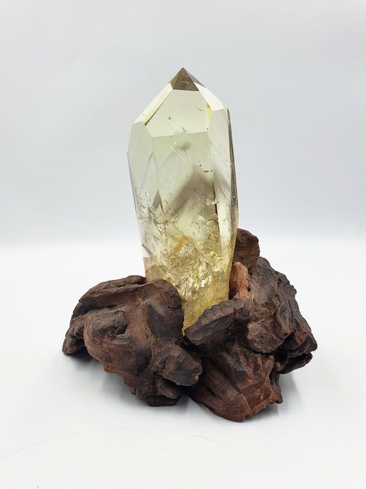High Grade Large Phantom Citrine Tower with stand