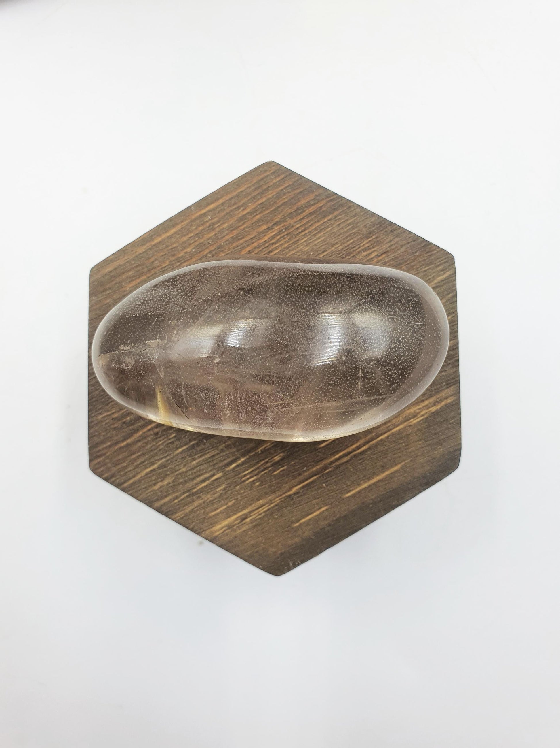 Large Clear Quartz Palm with shimmering inclusions