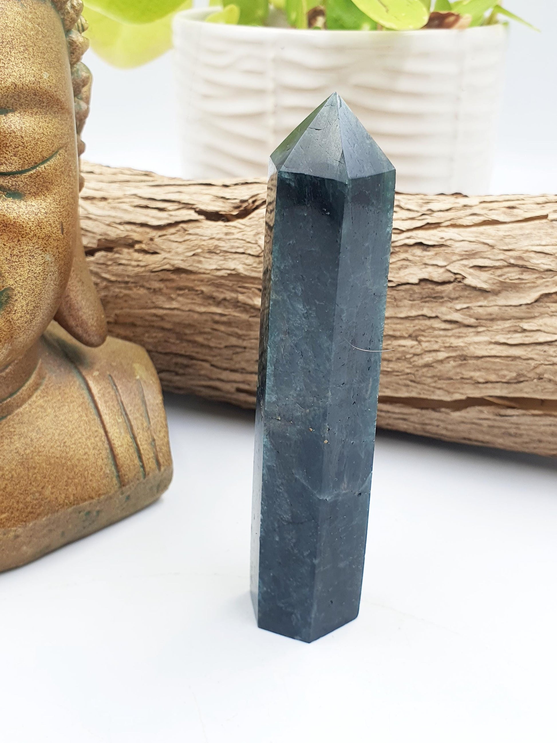 Dark Blue Apatite Tower