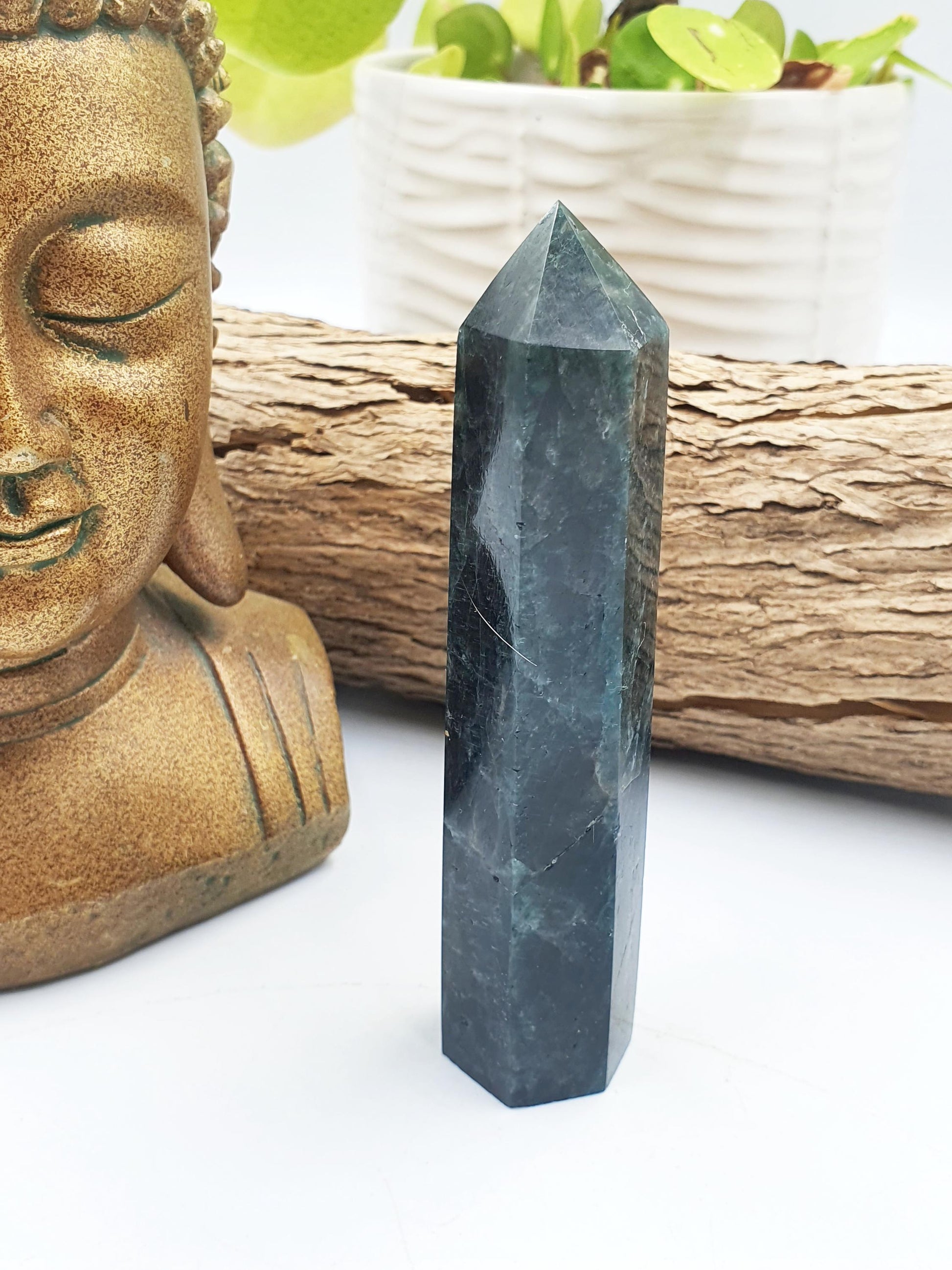 Dark Blue Apatite Tower