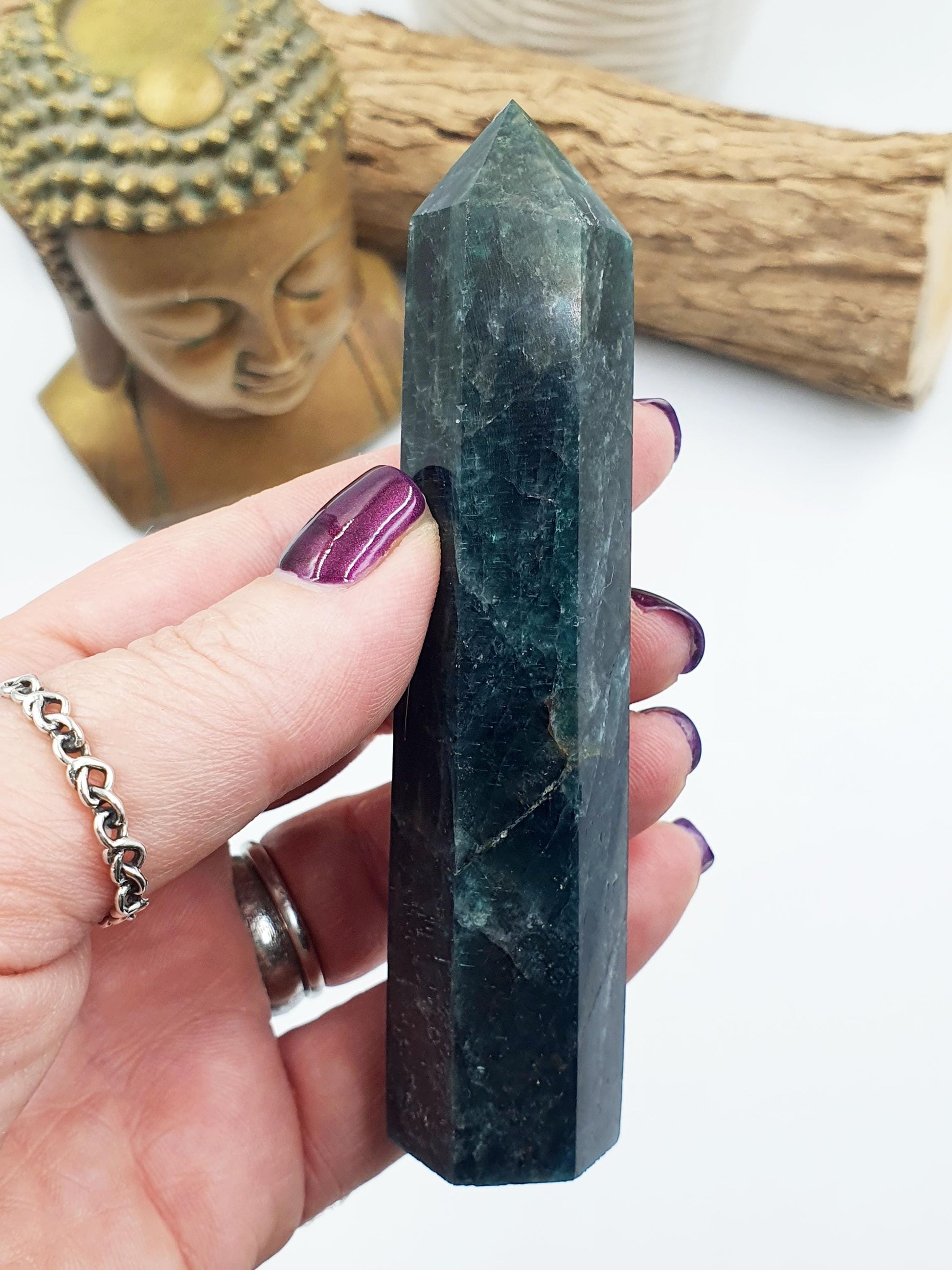 Dark Blue Apatite Tower