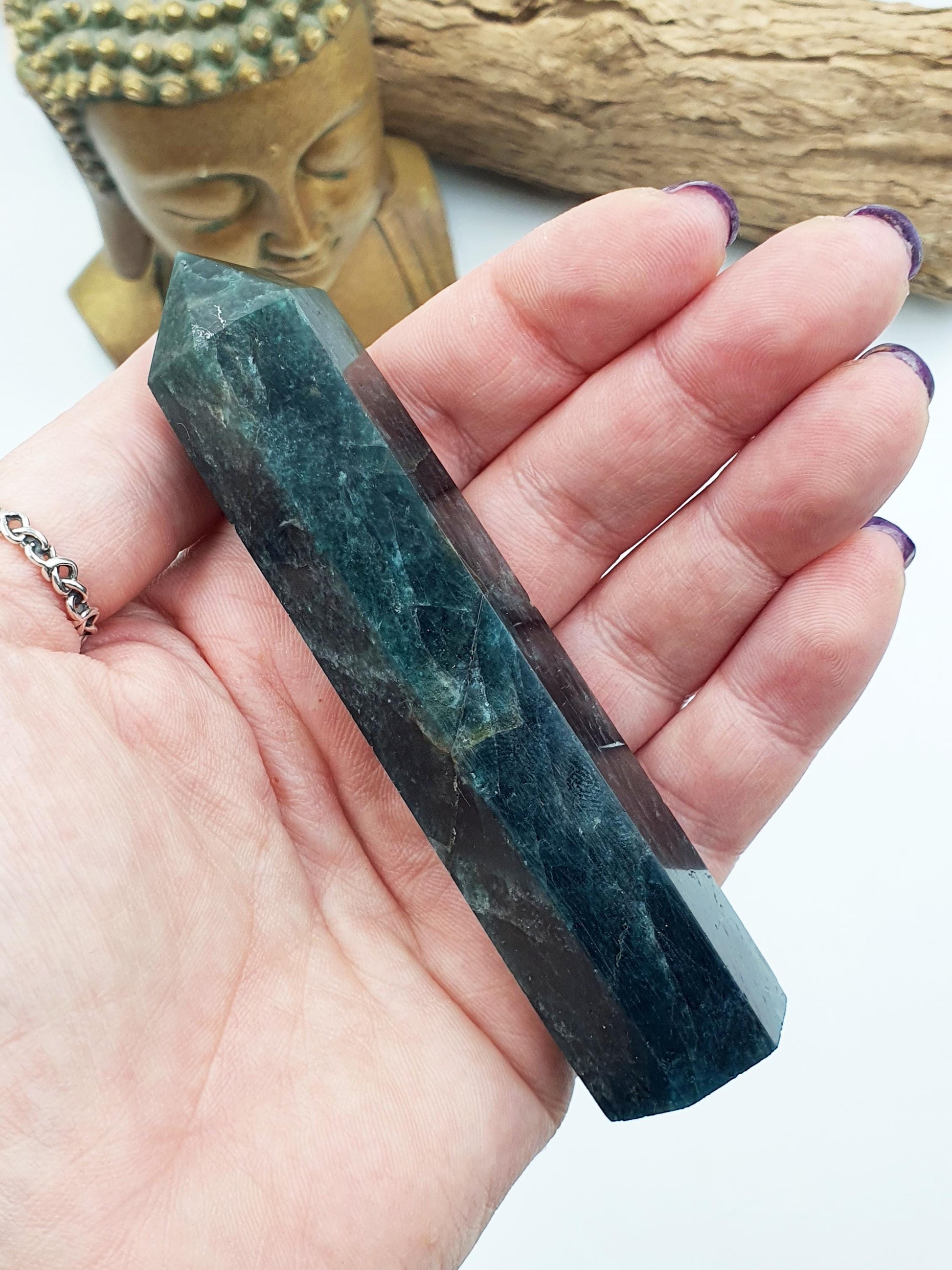 Dark Blue Apatite Tower