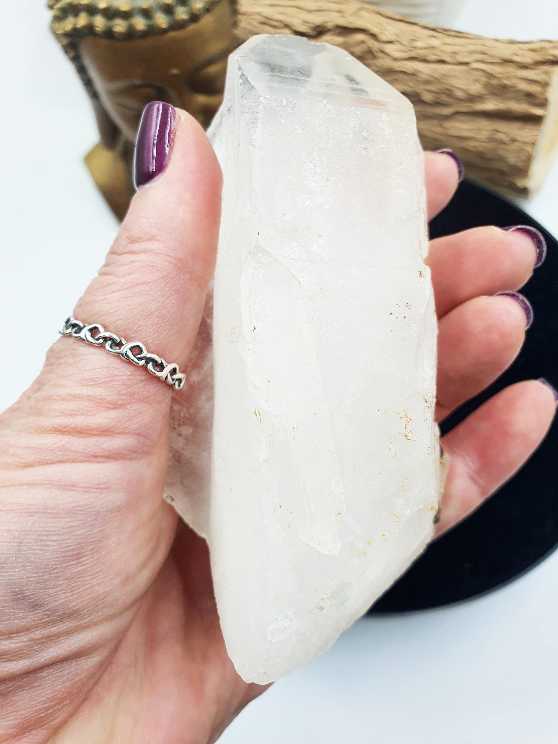 Etched Icey Quartz Floater