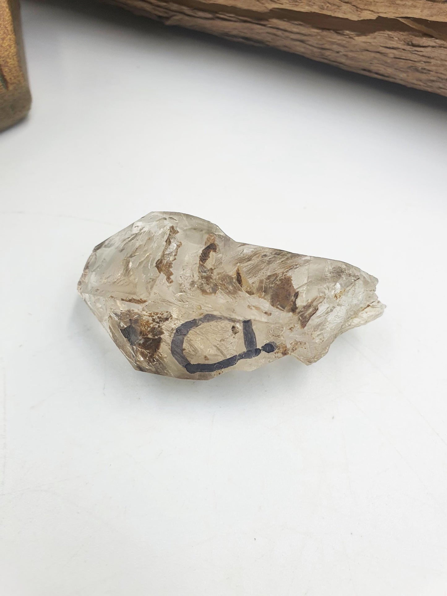 Elestial Carbon Enhydro Quartz