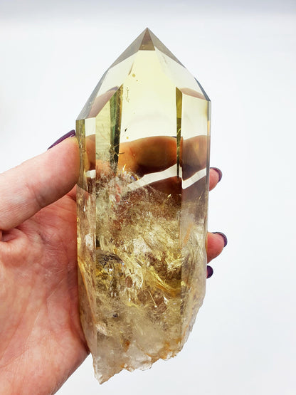 High Grade Large Phantom Citrine Tower with stand