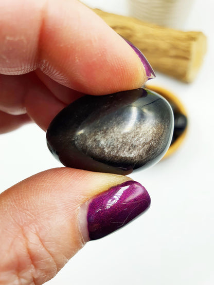Silver Sheen Obsidian Tumble