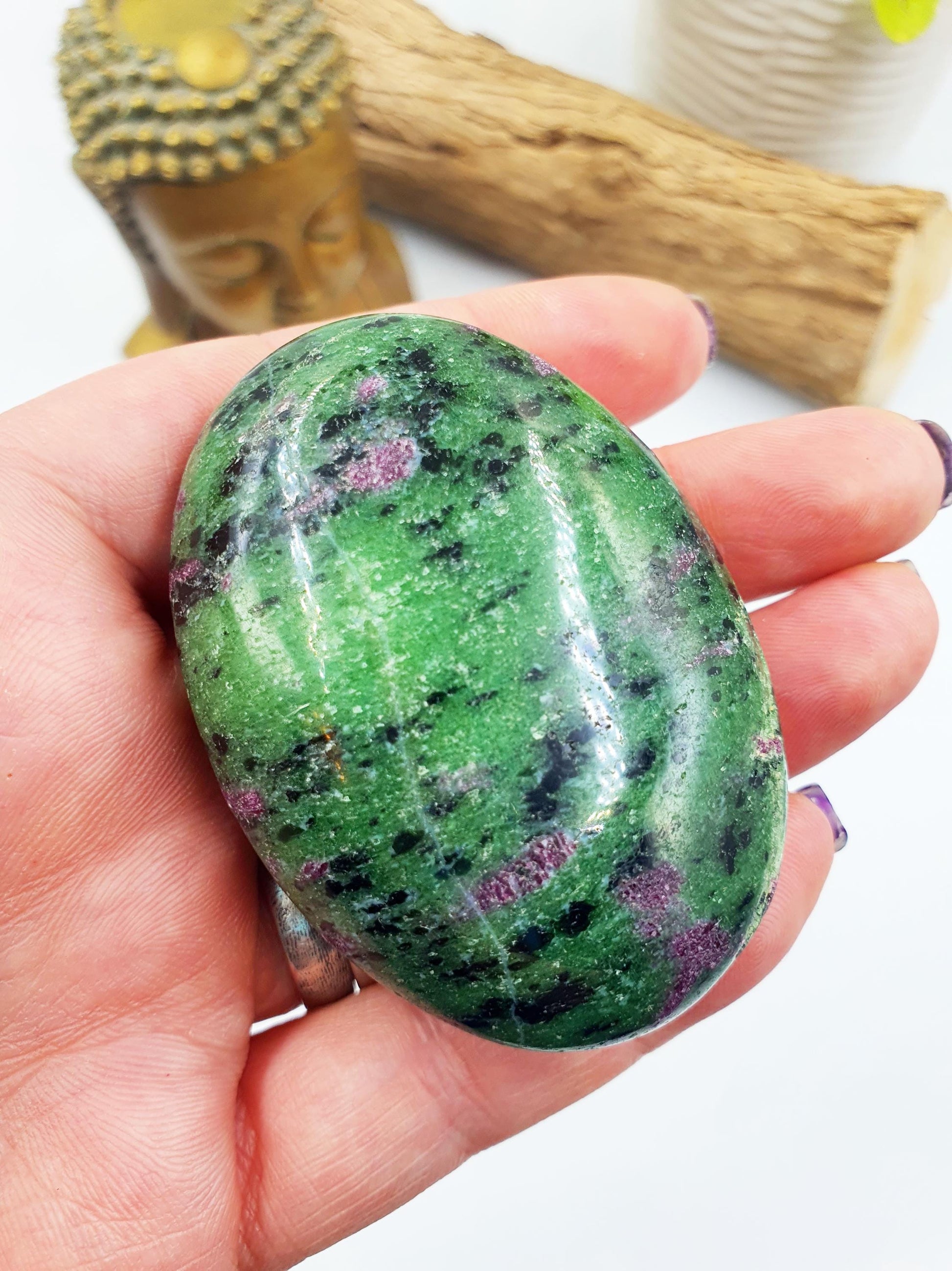 Ruby in Zoisite Palm