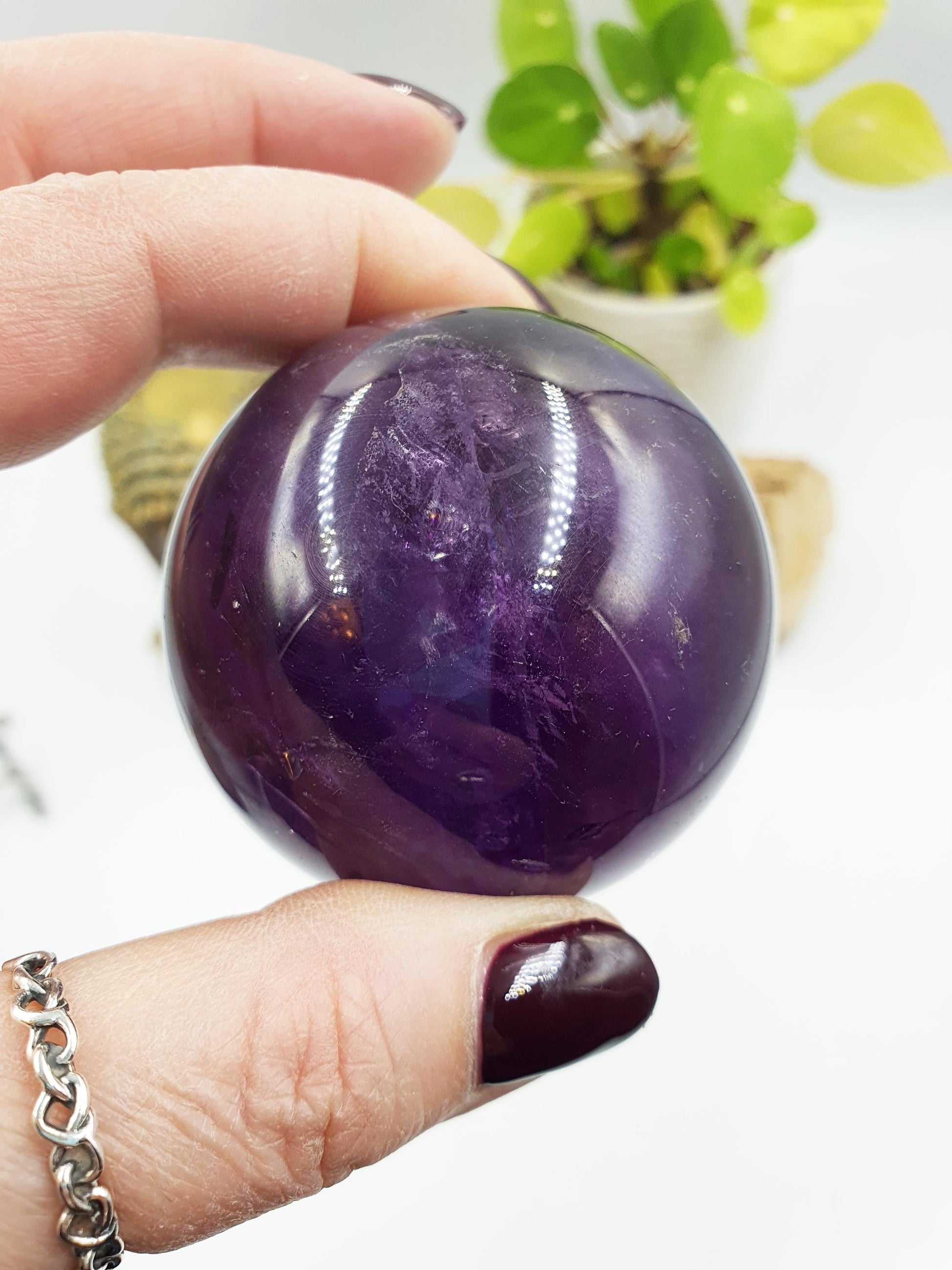 A Grade Ametrine Sphere with rainbows