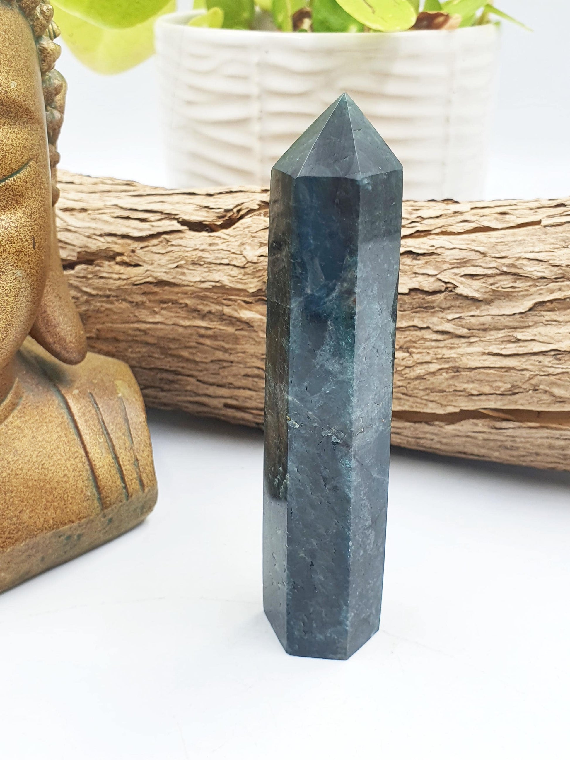 Dark Blue Apatite Tower