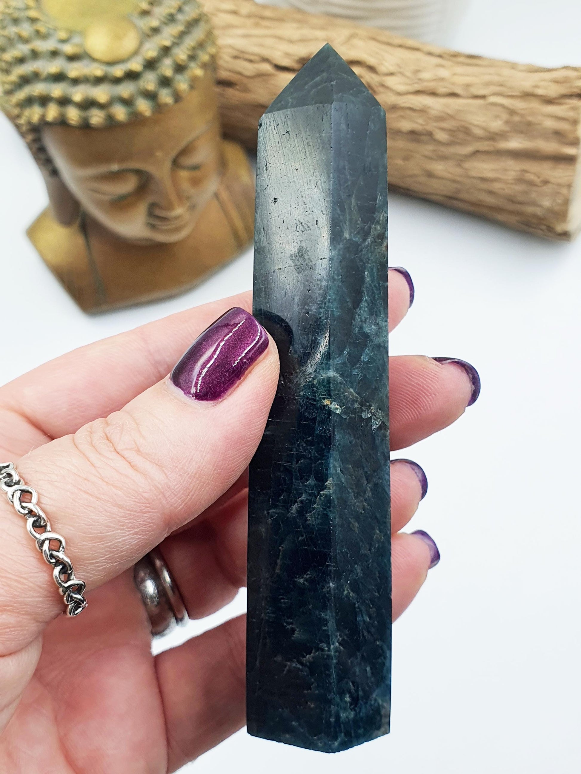 Dark Blue Apatite Tower
