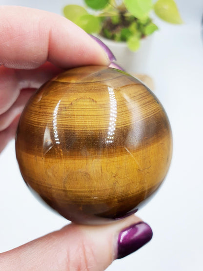 Flashy Yellow Tigers Eye Sphere
