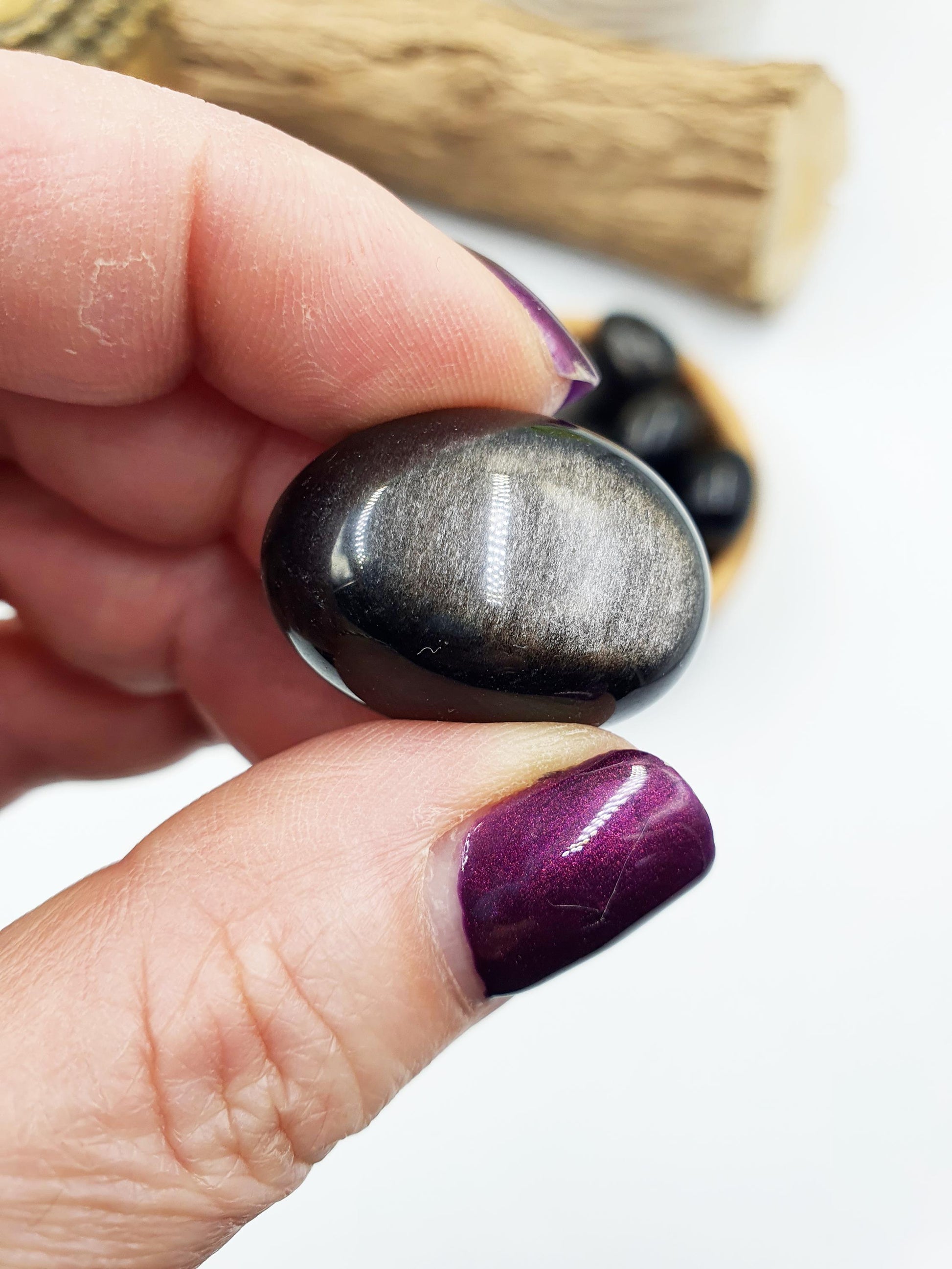 Silver Sheen Obsidian Tumble
