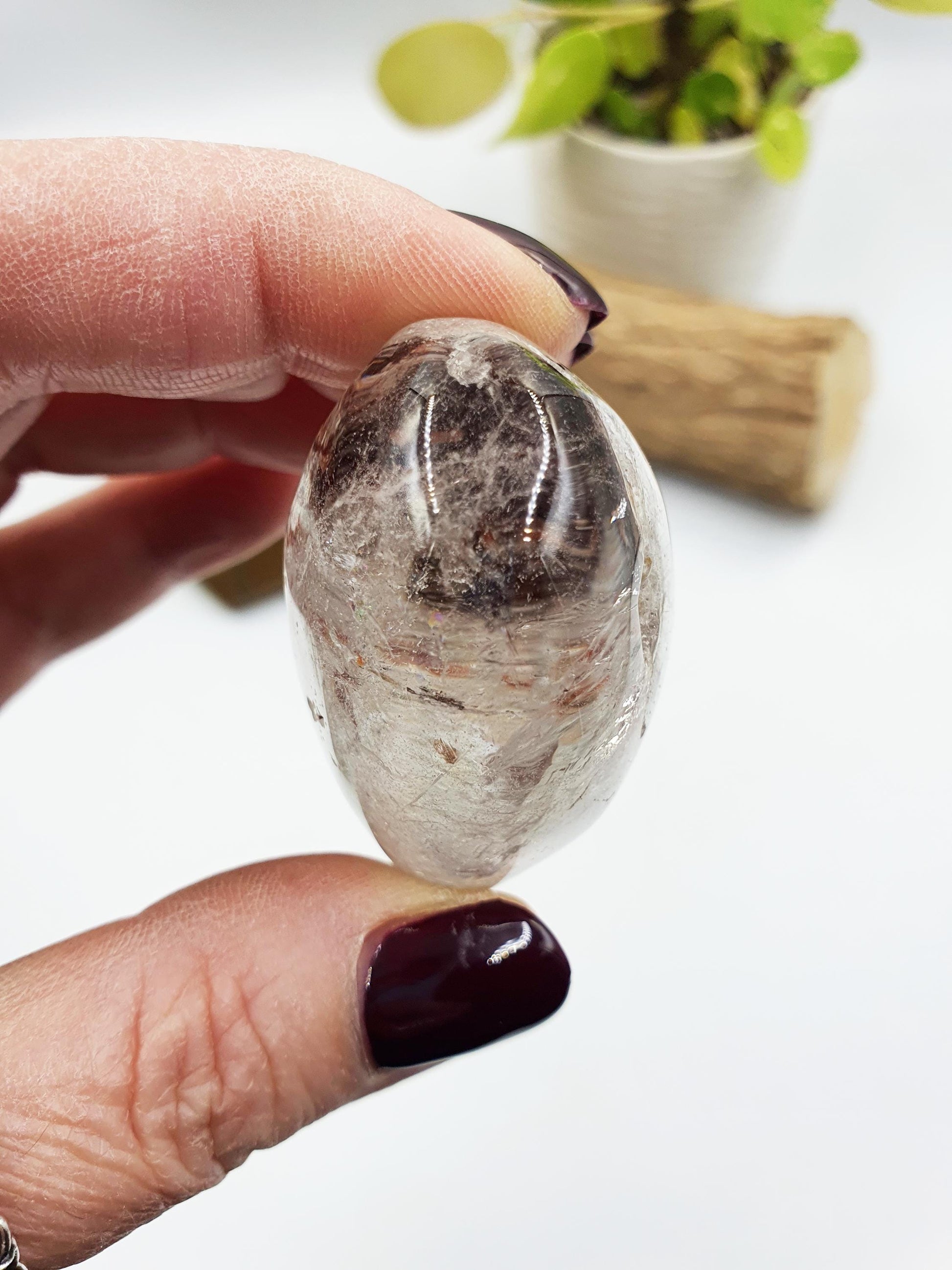 Garden Quartz Heart /Lodolite Quartz Heart
