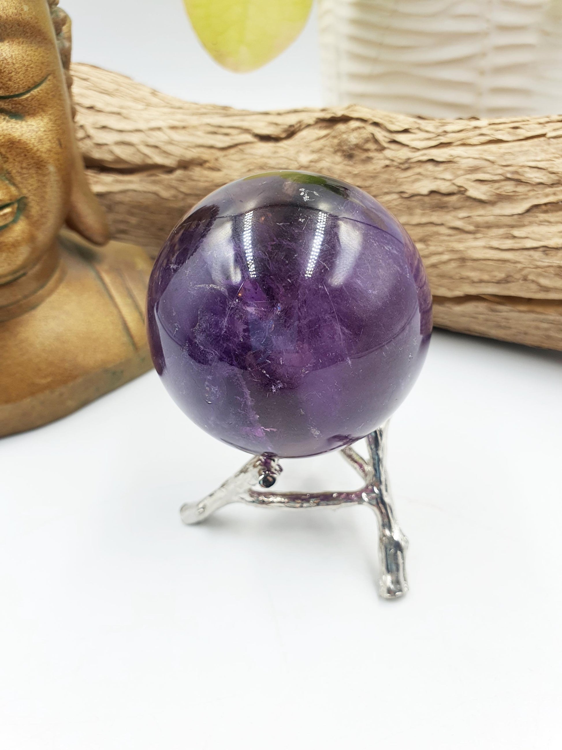 A Grade Ametrine Sphere with rainbows