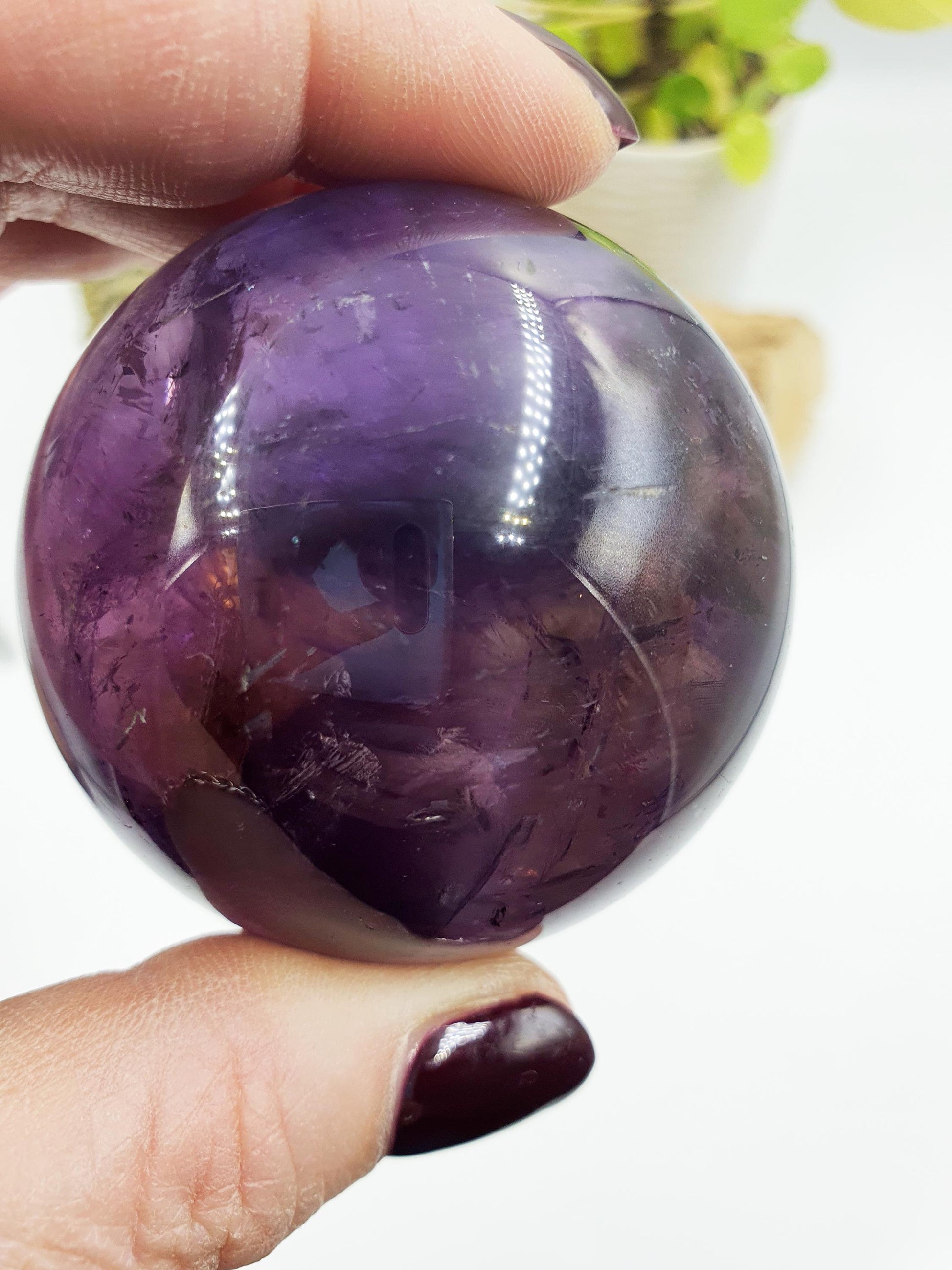 A Grade Ametrine Sphere with rainbows