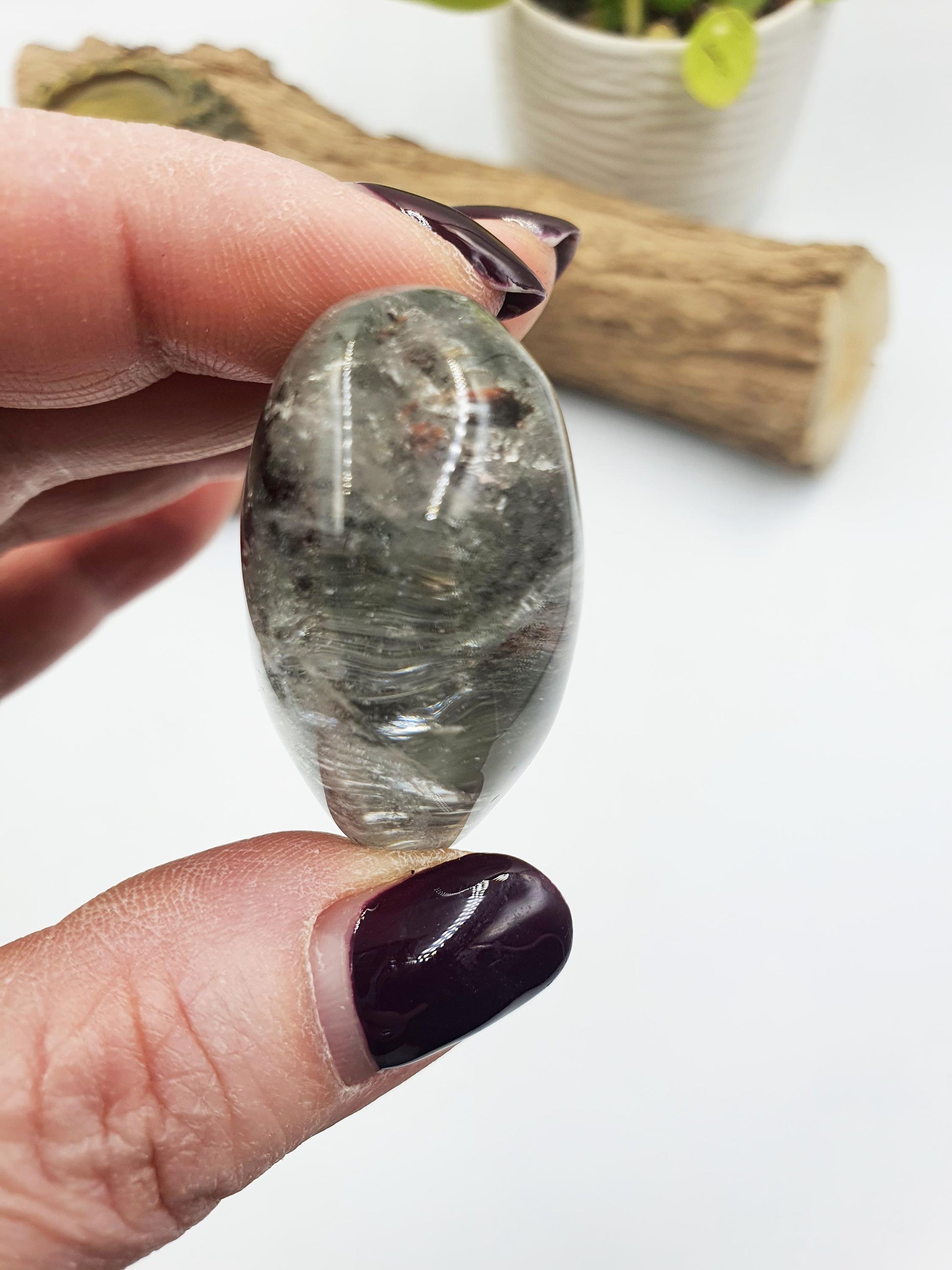Garden Quartz Heart /Lodolite Quartz Heart